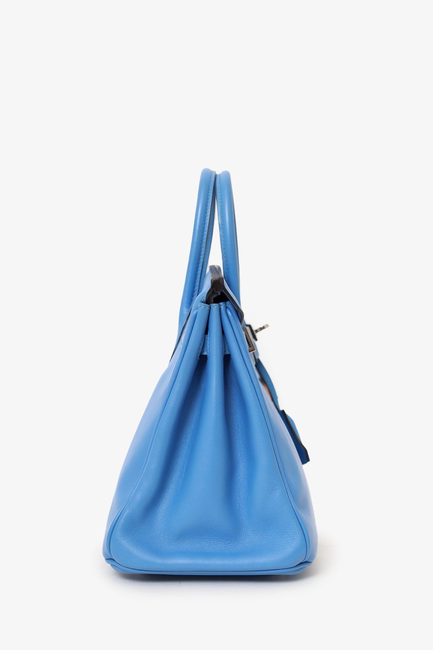 Hermes 2015 Blue Swift Leather Birkin 25
