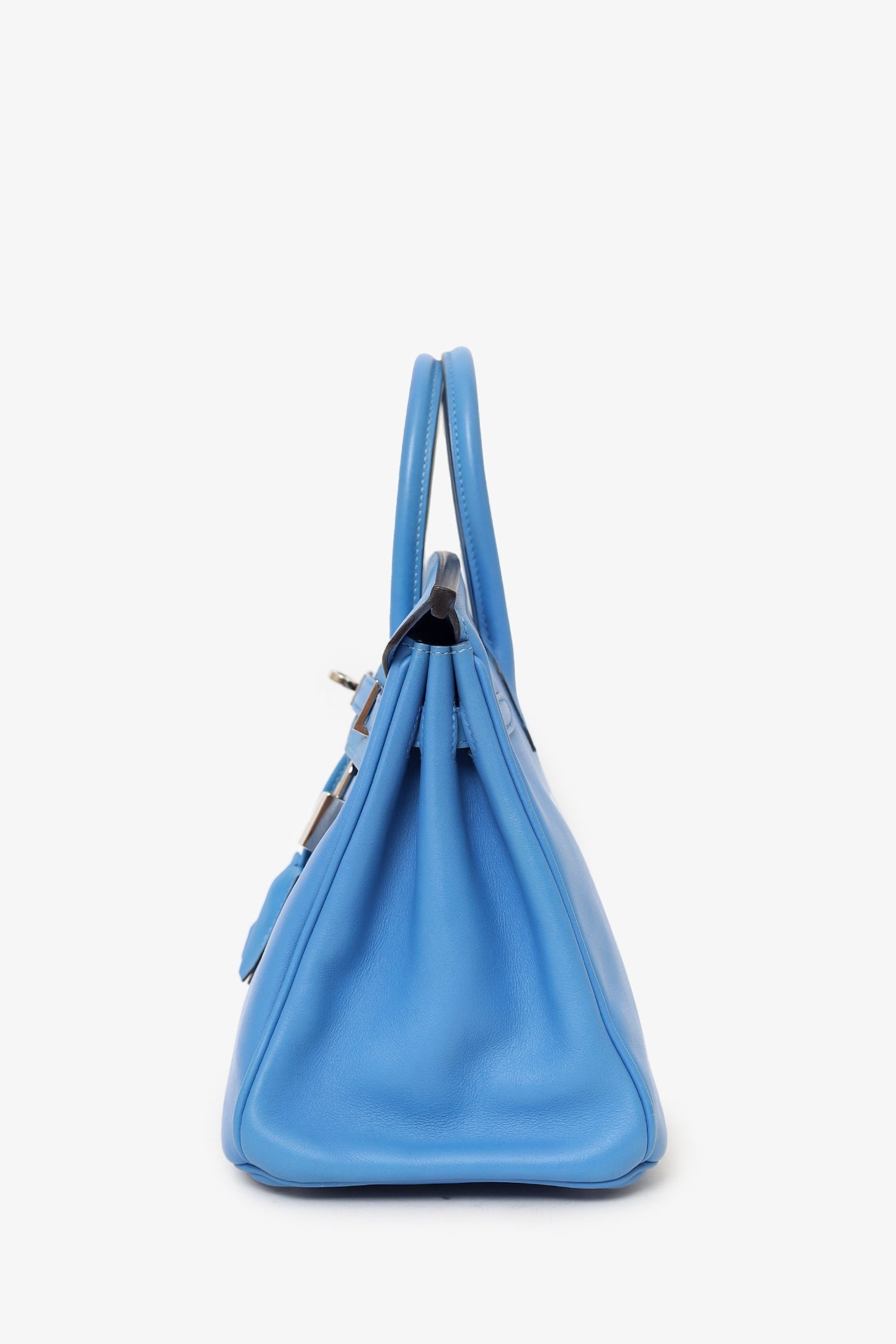 Hermes 2015 Blue Swift Leather Birkin 25