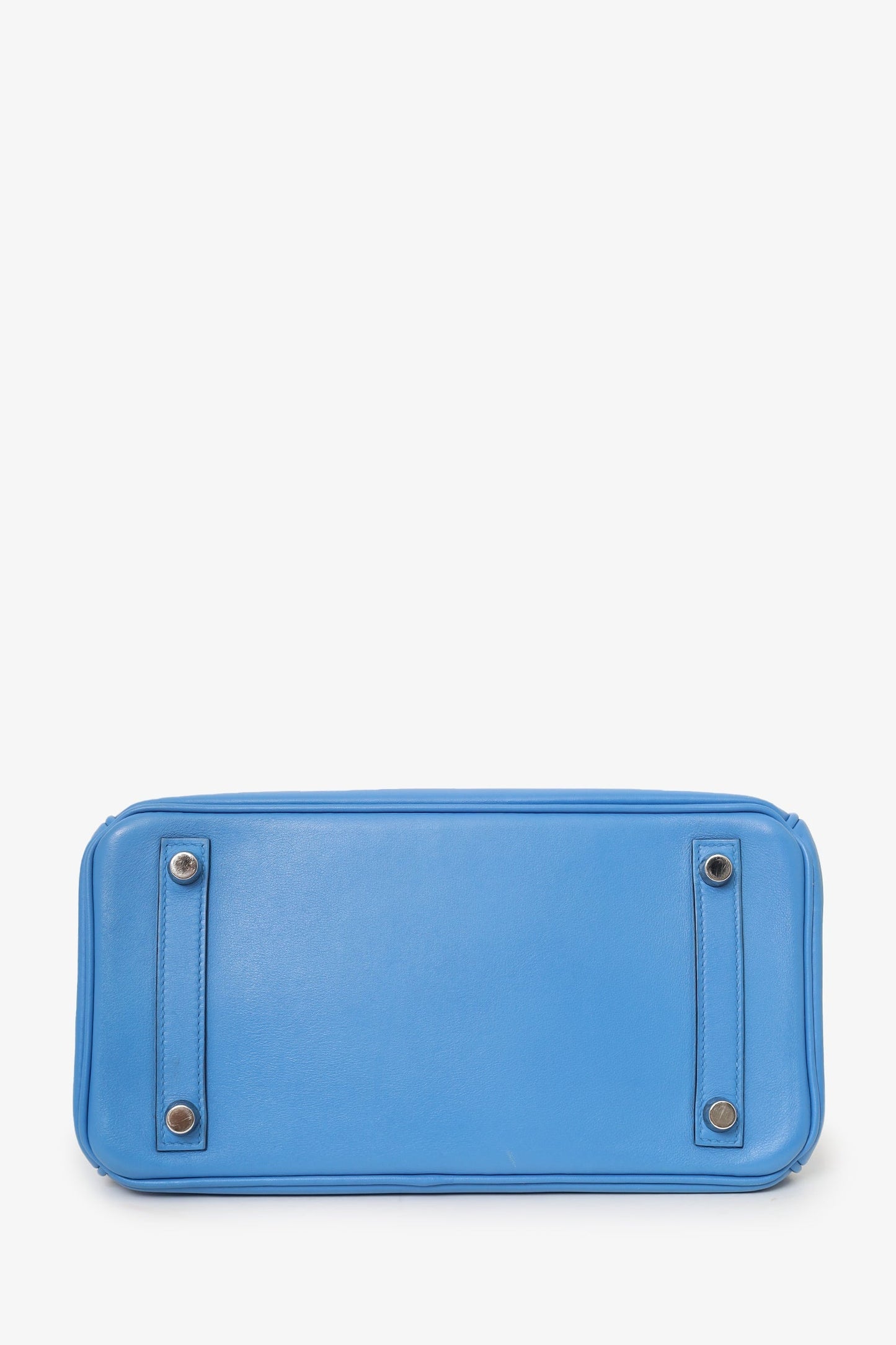 Hermes 2015 Blue Swift Leather Birkin 25