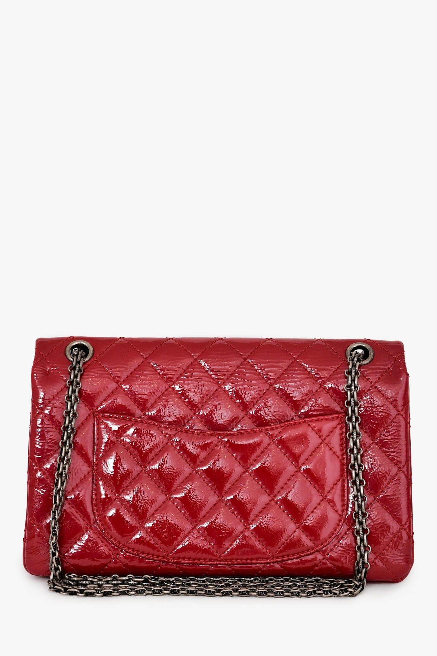 Chanel™ 2010-11 Red Patent Leather Reissue 266 2.55 Flap Bag