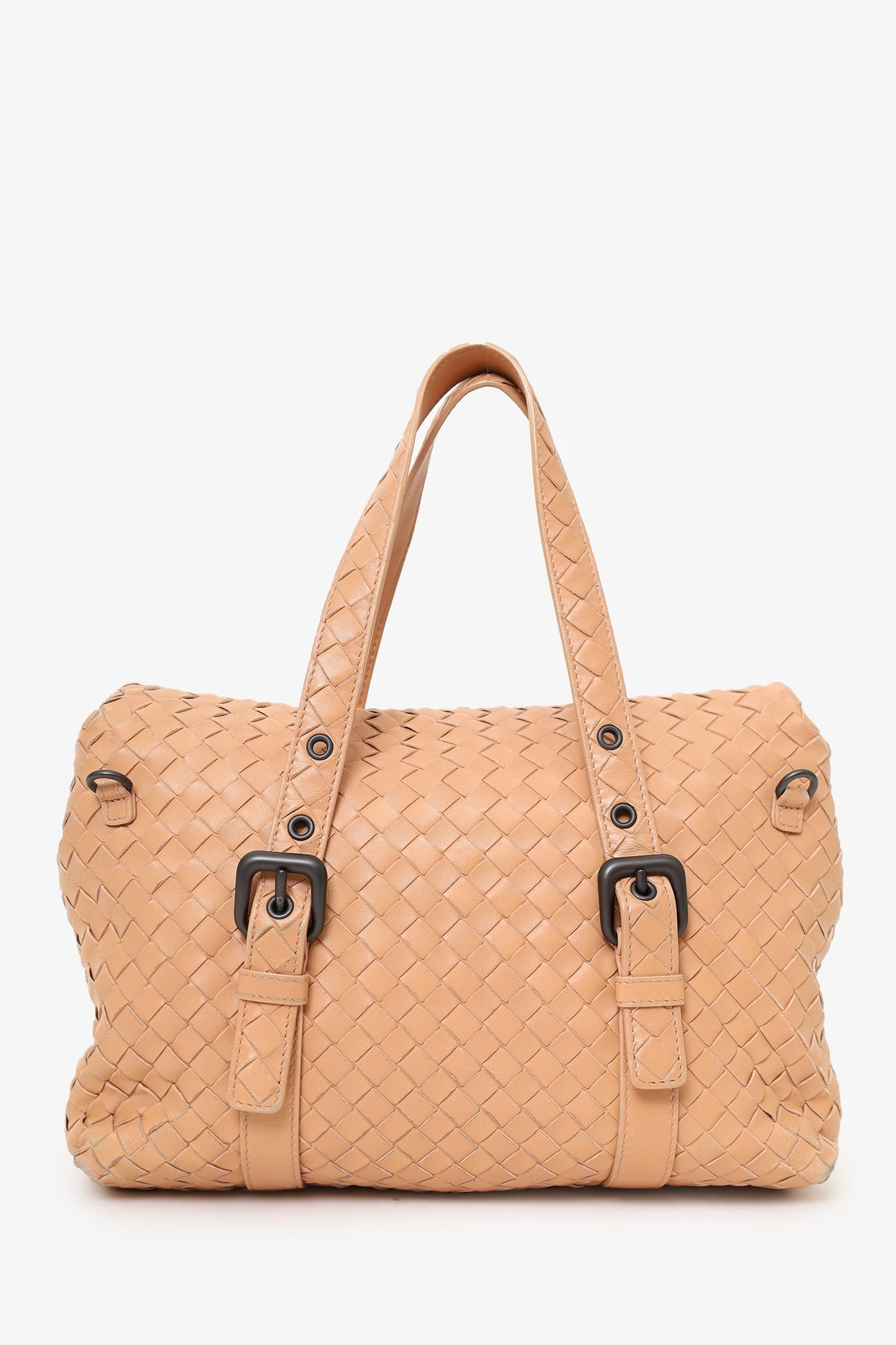 Bottega Veneta Pink Intrecciato Leather 2way Bag Leather Shoulder Bag With Strap