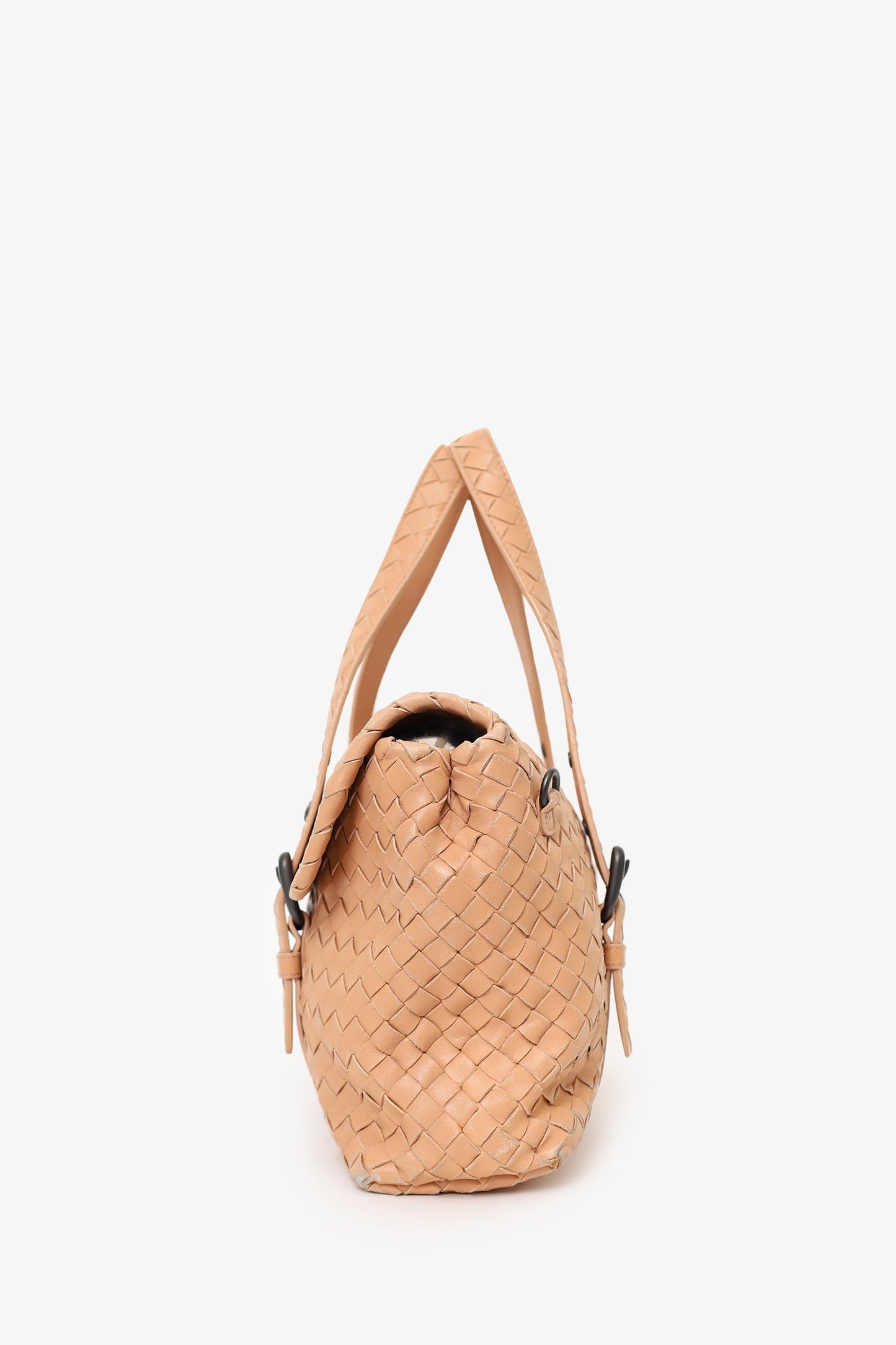 Bottega Veneta Pink Intrecciato Leather 2way Bag Leather Shoulder Bag With Strap