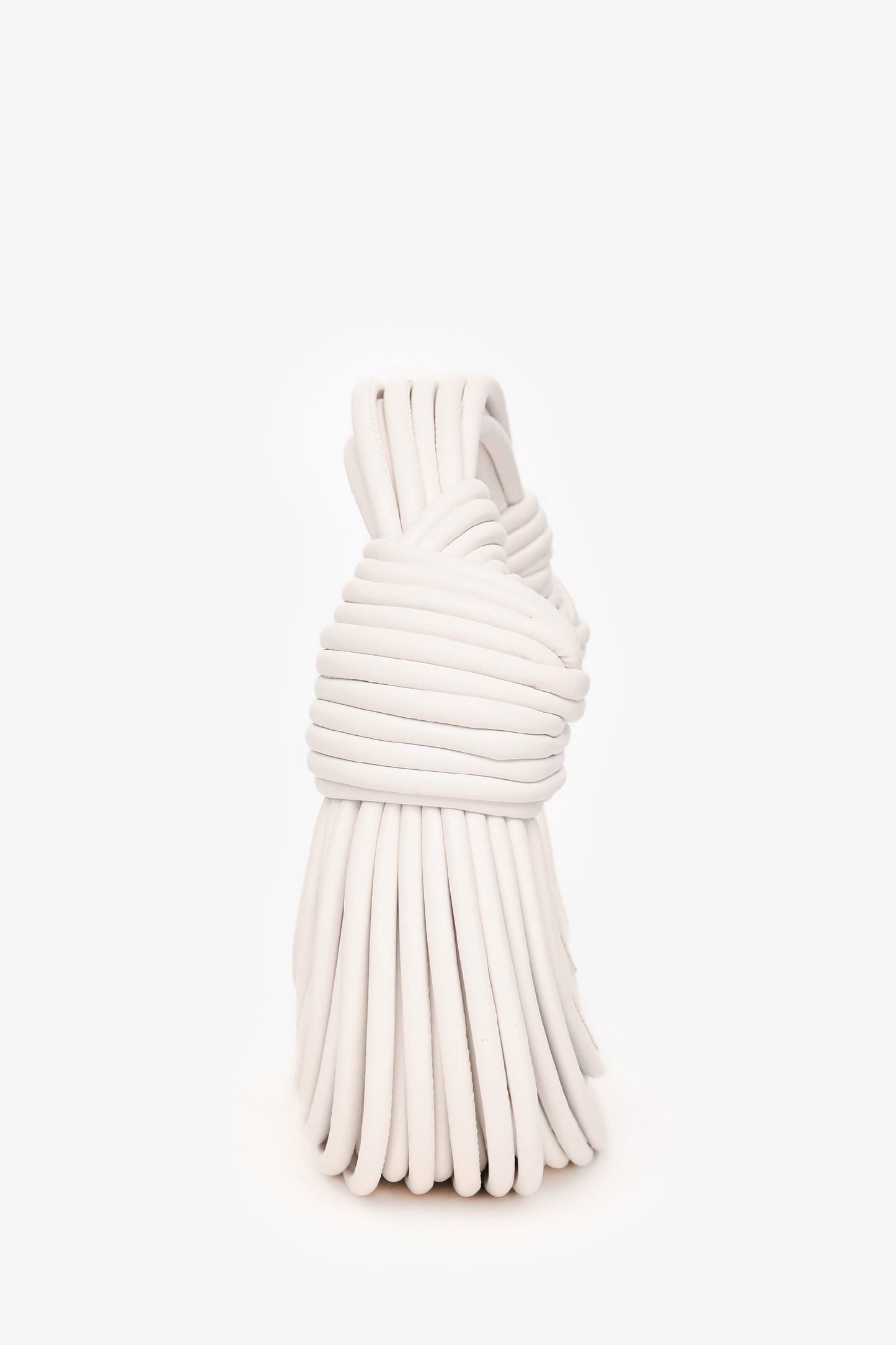 Bottega Veneta White Double Knot Leather Top Handle