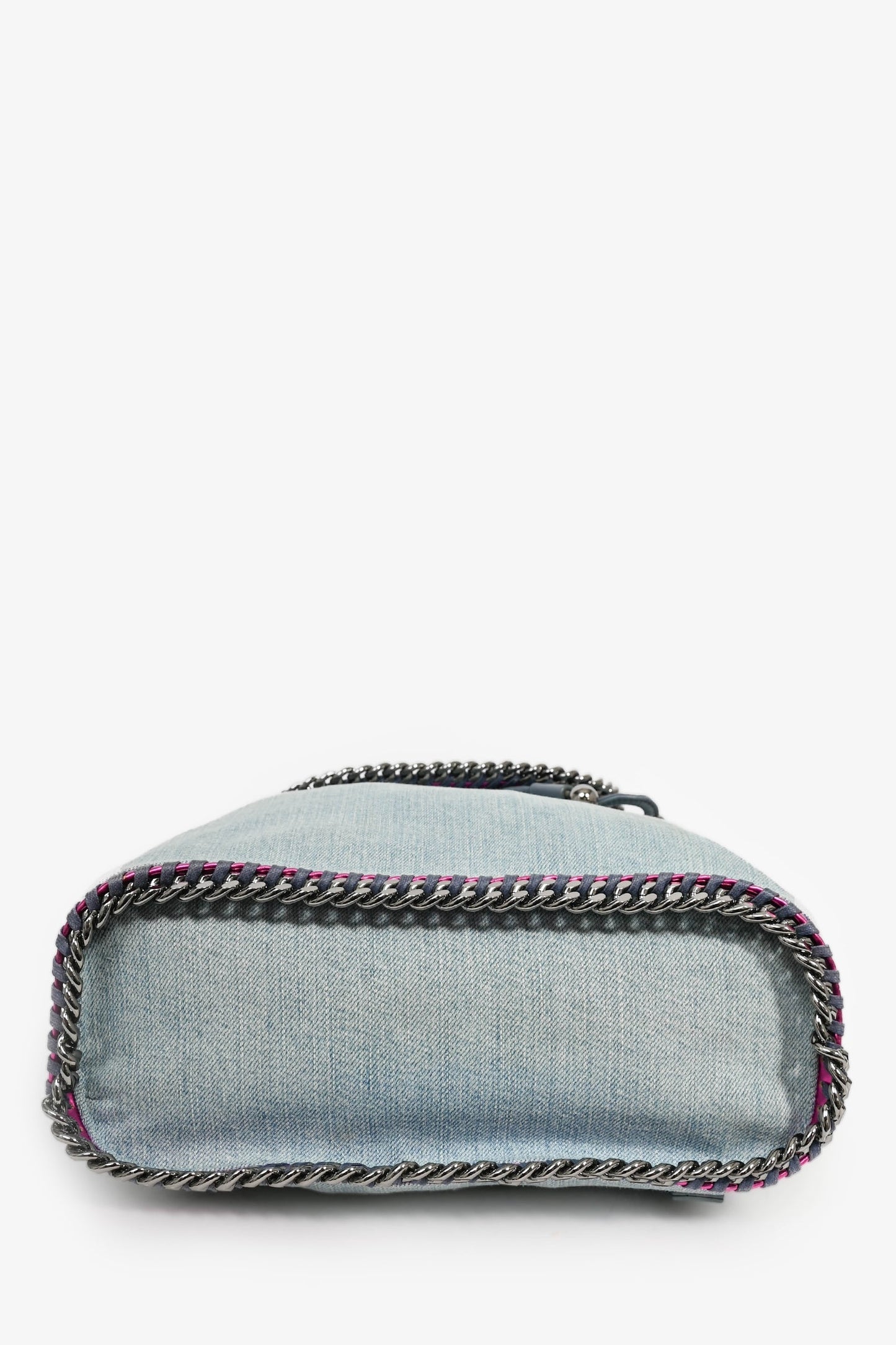 Stella McCartney Denim/Metallic Pink Leather Accent 'Falabella' Backpack