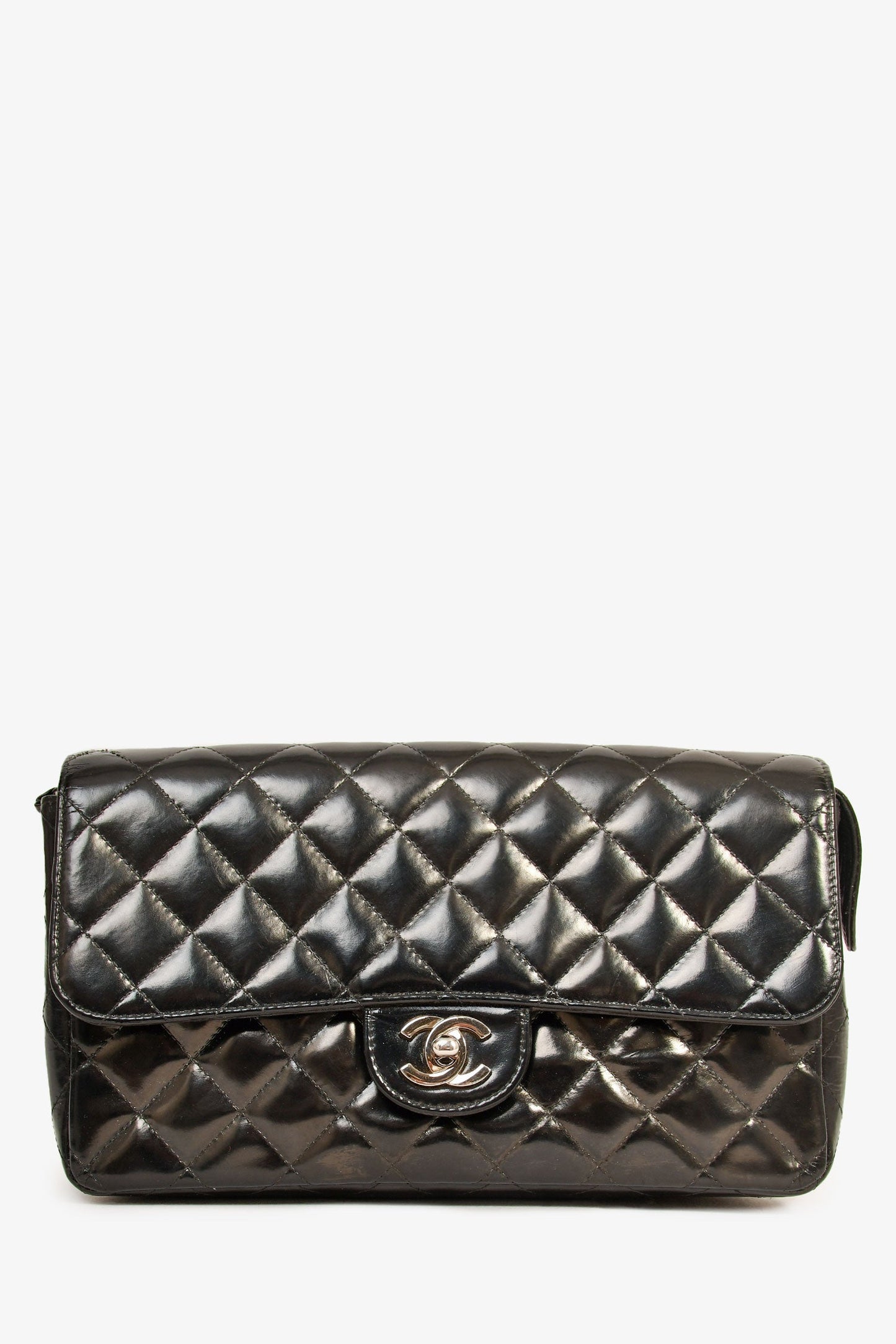 Chanel™ 1996-7 Black Quilted Leather Flap Zip Backpack
