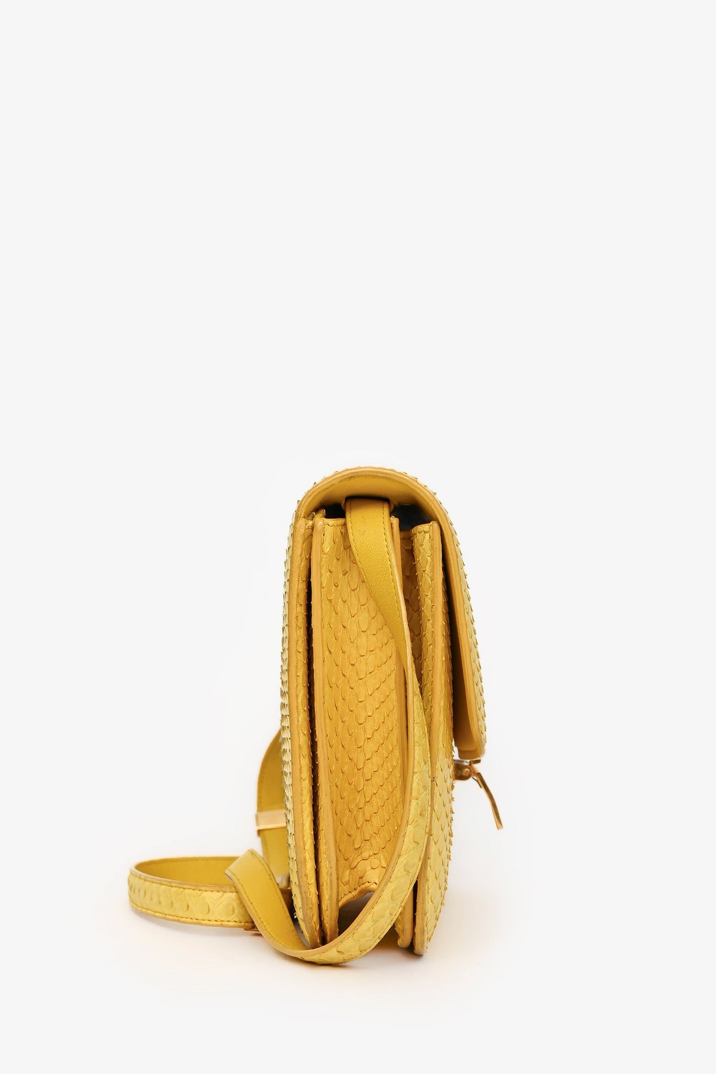 Celine Yellow Python Medium Crossbody Bag (As Is)