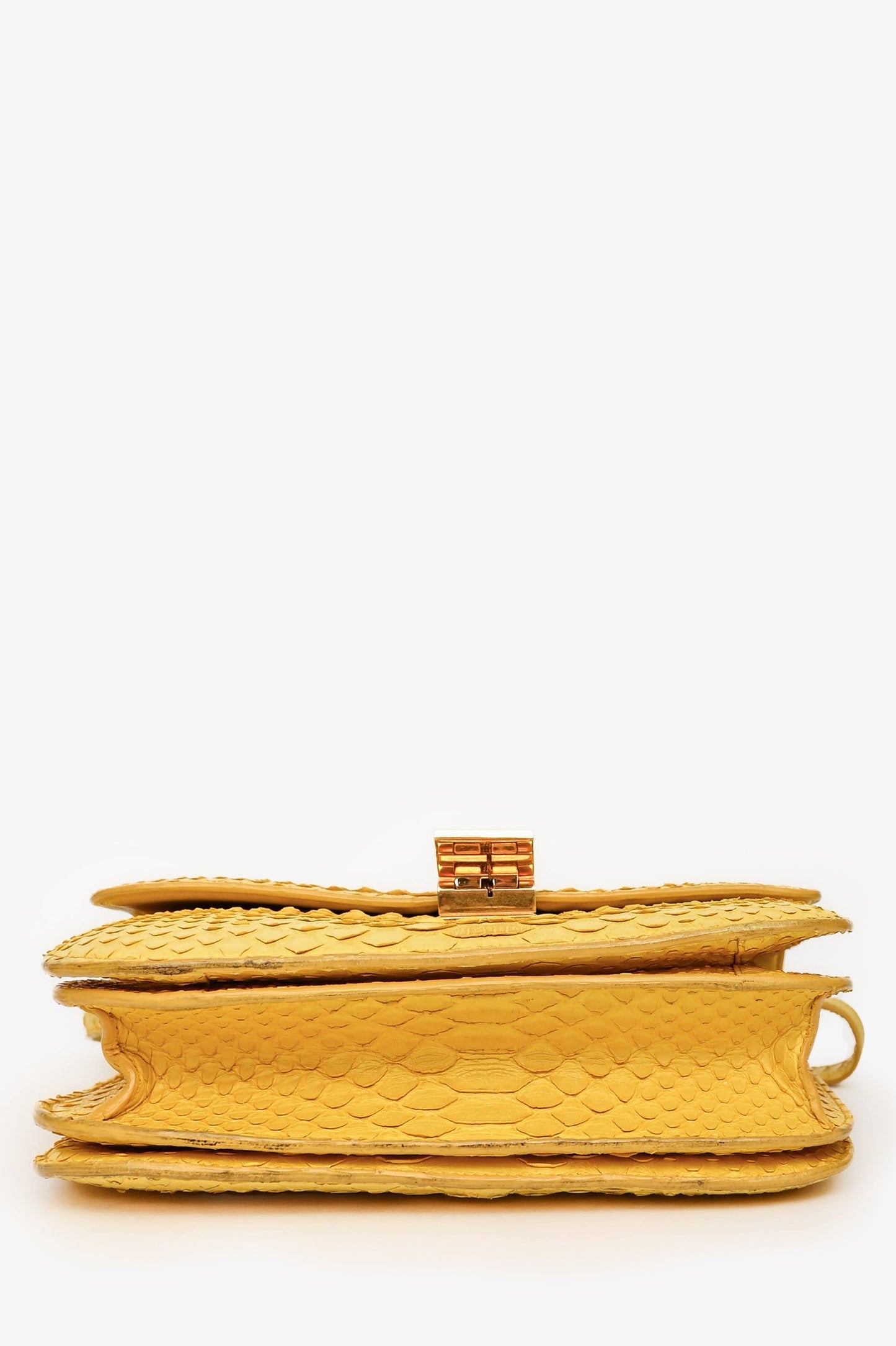 Celine Yellow Python Medium Crossbody Bag (As Is)