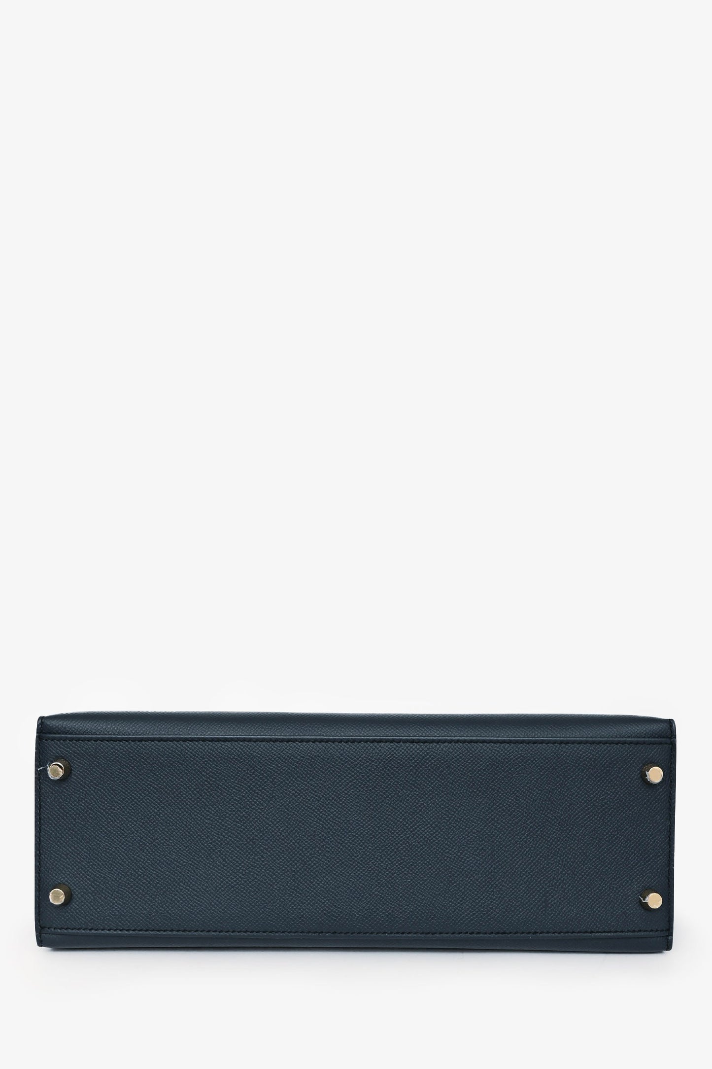 Hermès 2016 Blue Indigo/Rouge H Trim Epsom Leather Contour Sellier Kelly 32 with Strap GHW