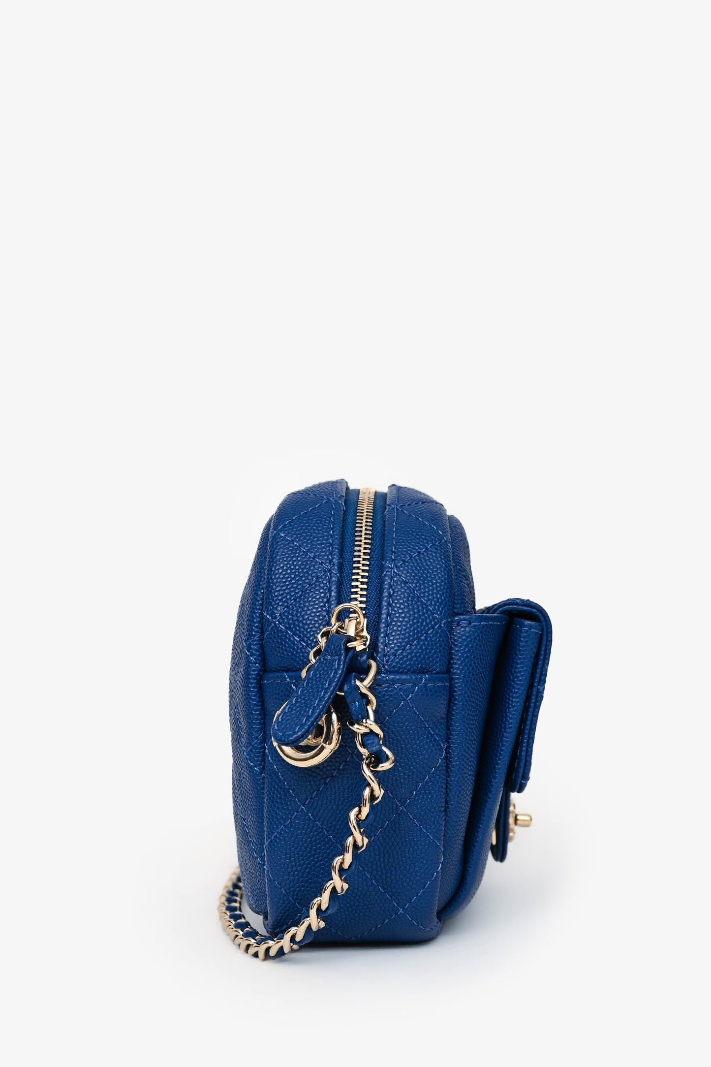Chanel™ 2019 Dark Blue Caviar Camera Bag GHW
