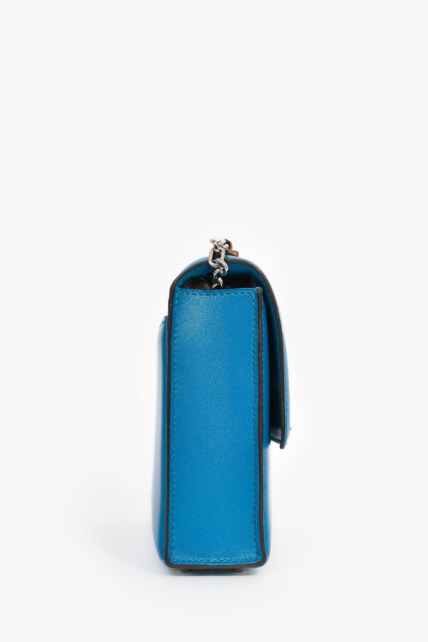 Hermès 2019 Blue Leather Mini 'Verrou Chaîne 17' Crossbody
