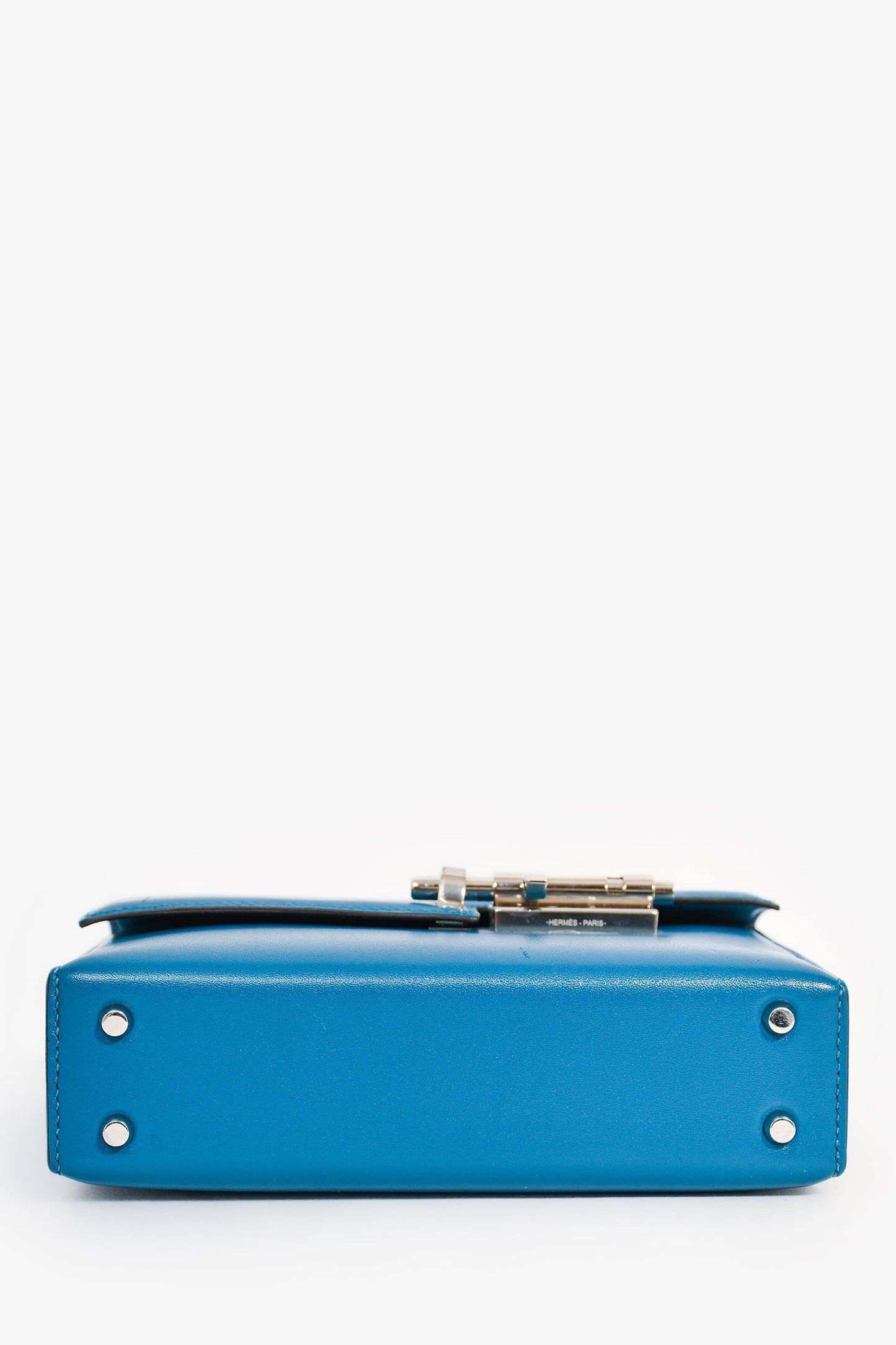 Hermès 2019 Blue Leather Mini 'Verrou Chaîne 17' Crossbody