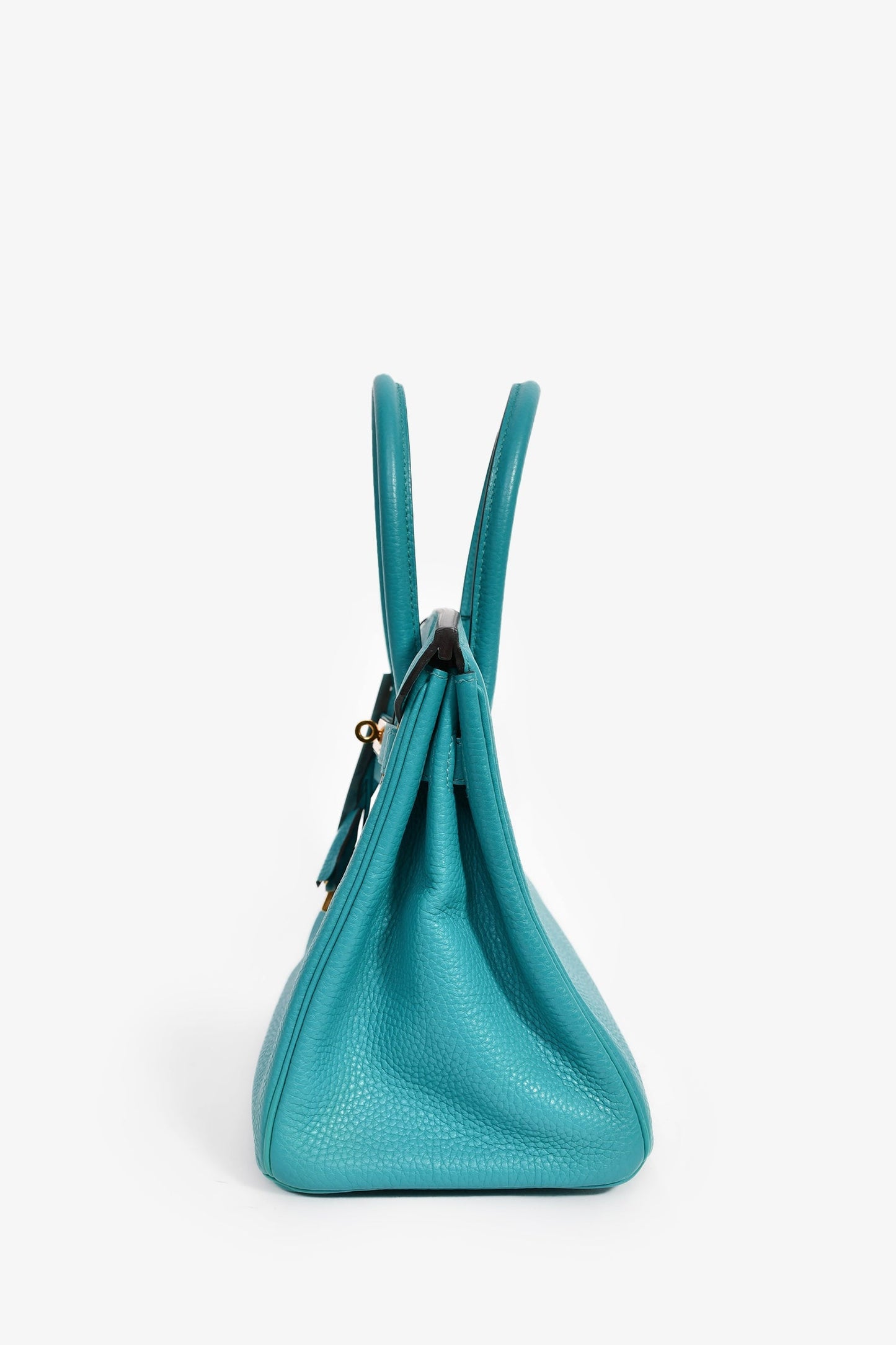 Hermès 2016 Bleu Paon Clemence Leather Birkin 30 GHW
