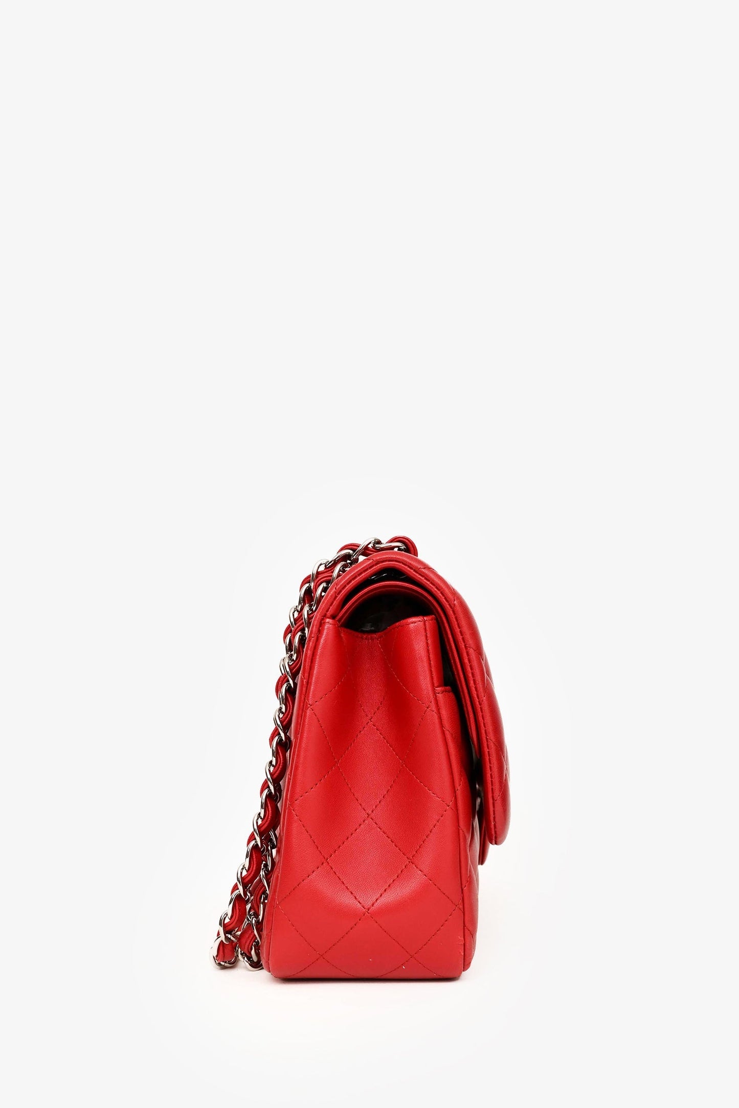 Chanel™ 2012-13 Red Lambskin Leather Classic Large Double Flap