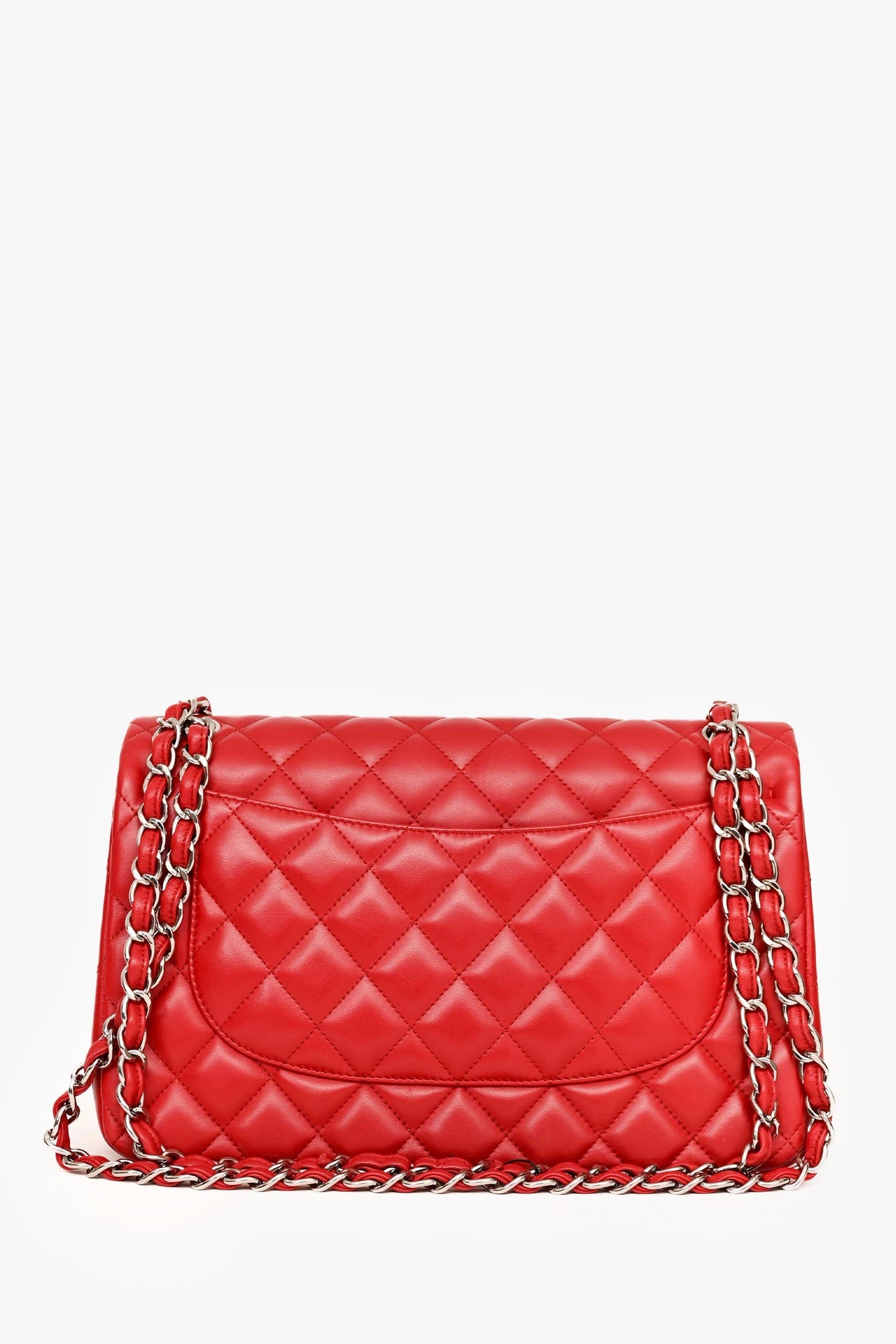 Chanel™ 2012-13 Red Lambskin Leather Classic Large Double Flap