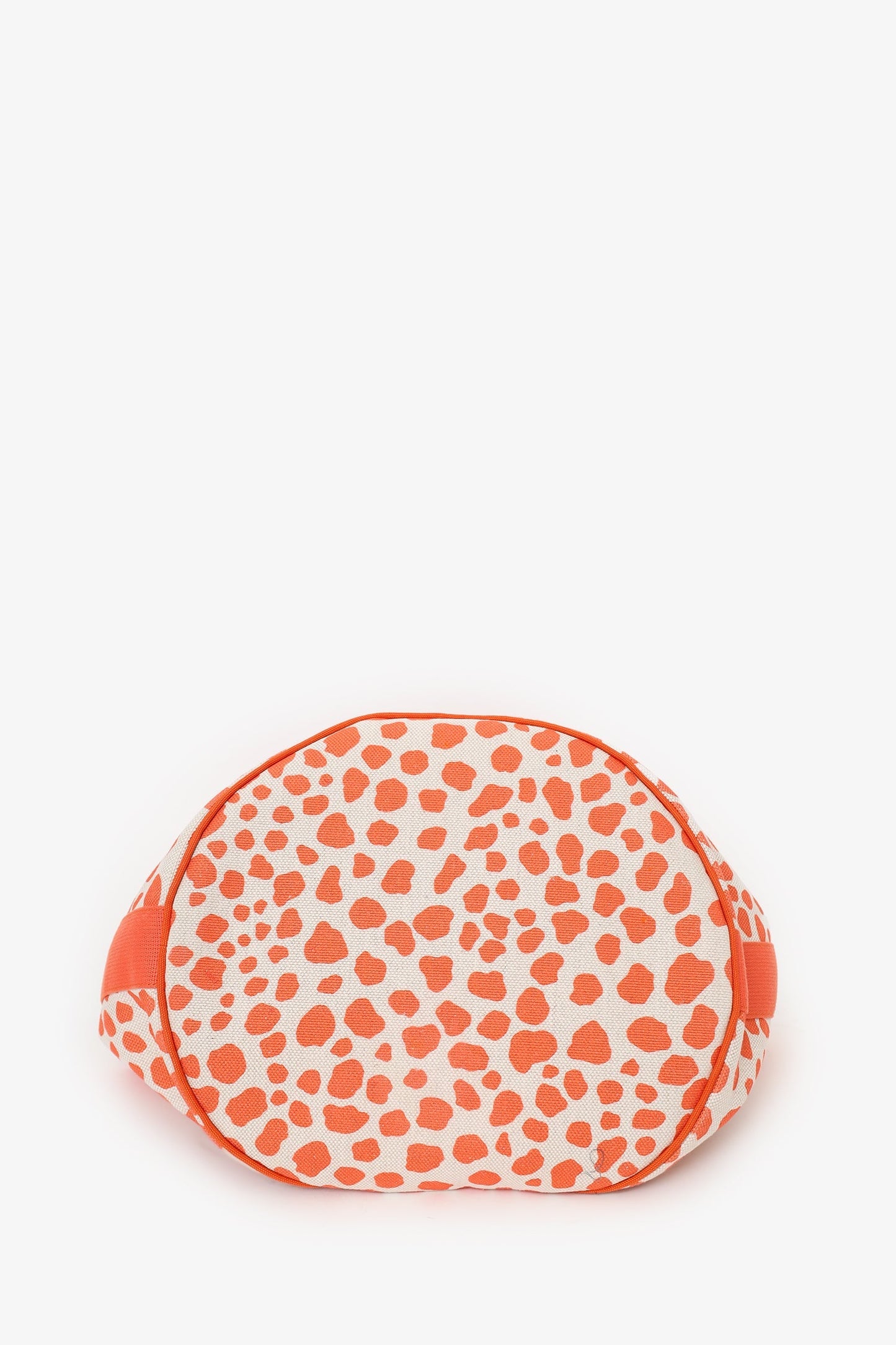 Hermes Kids Line Orange Canvas Animal Print Tote With Pouch