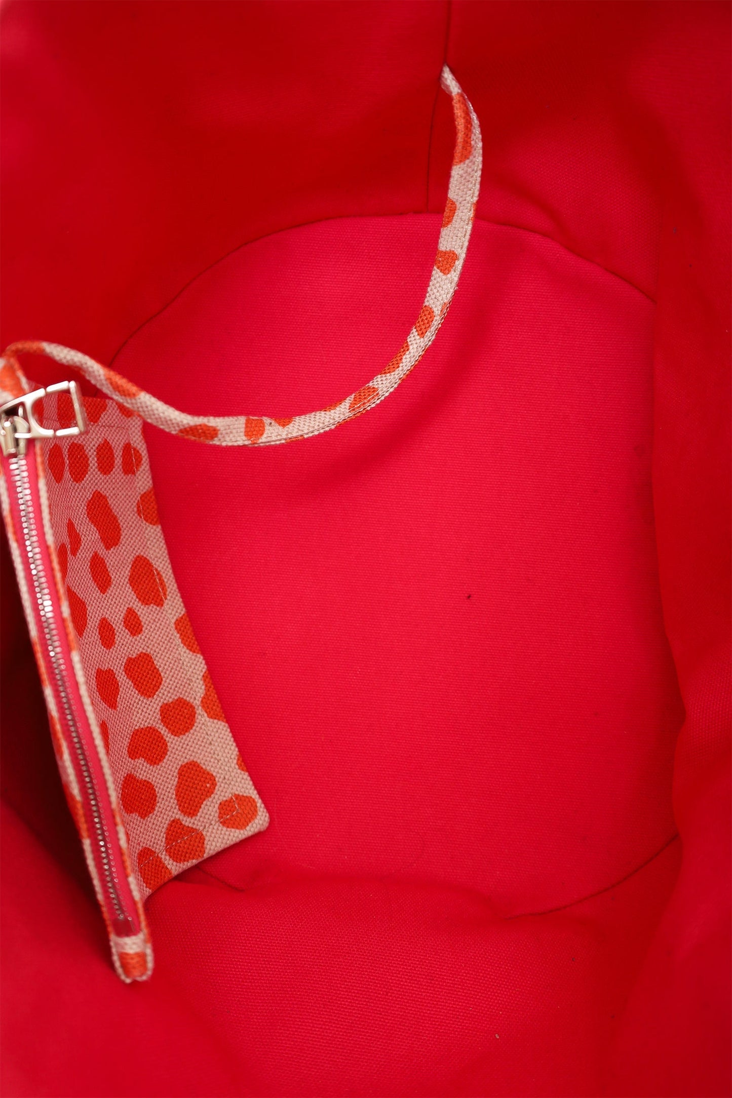 Hermes Kids Line Orange Canvas Animal Print Tote With Pouch