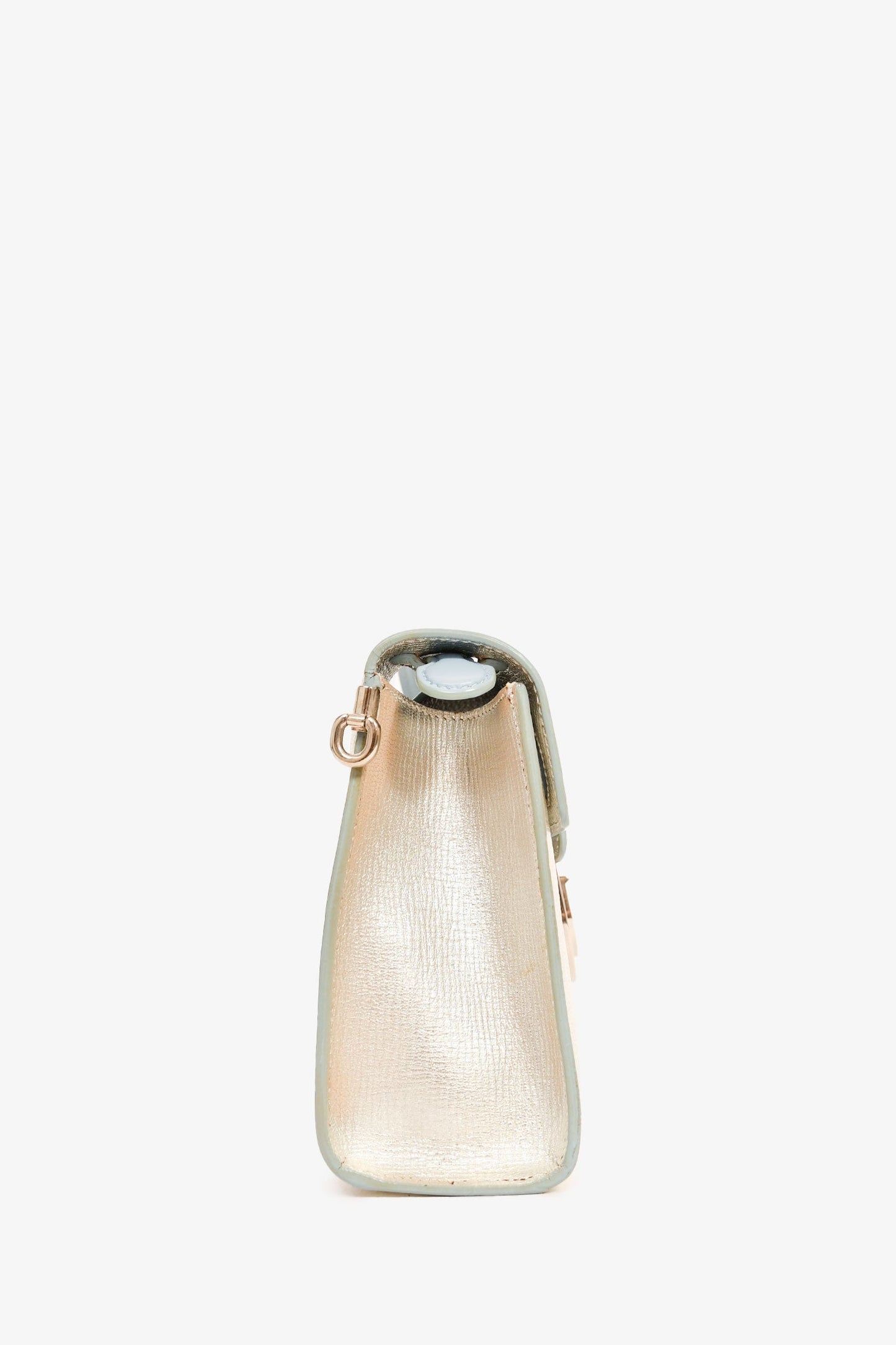 Christian Dior Silver/Light Blue Leather 'Diorever' Pochette Top Handle with Strap