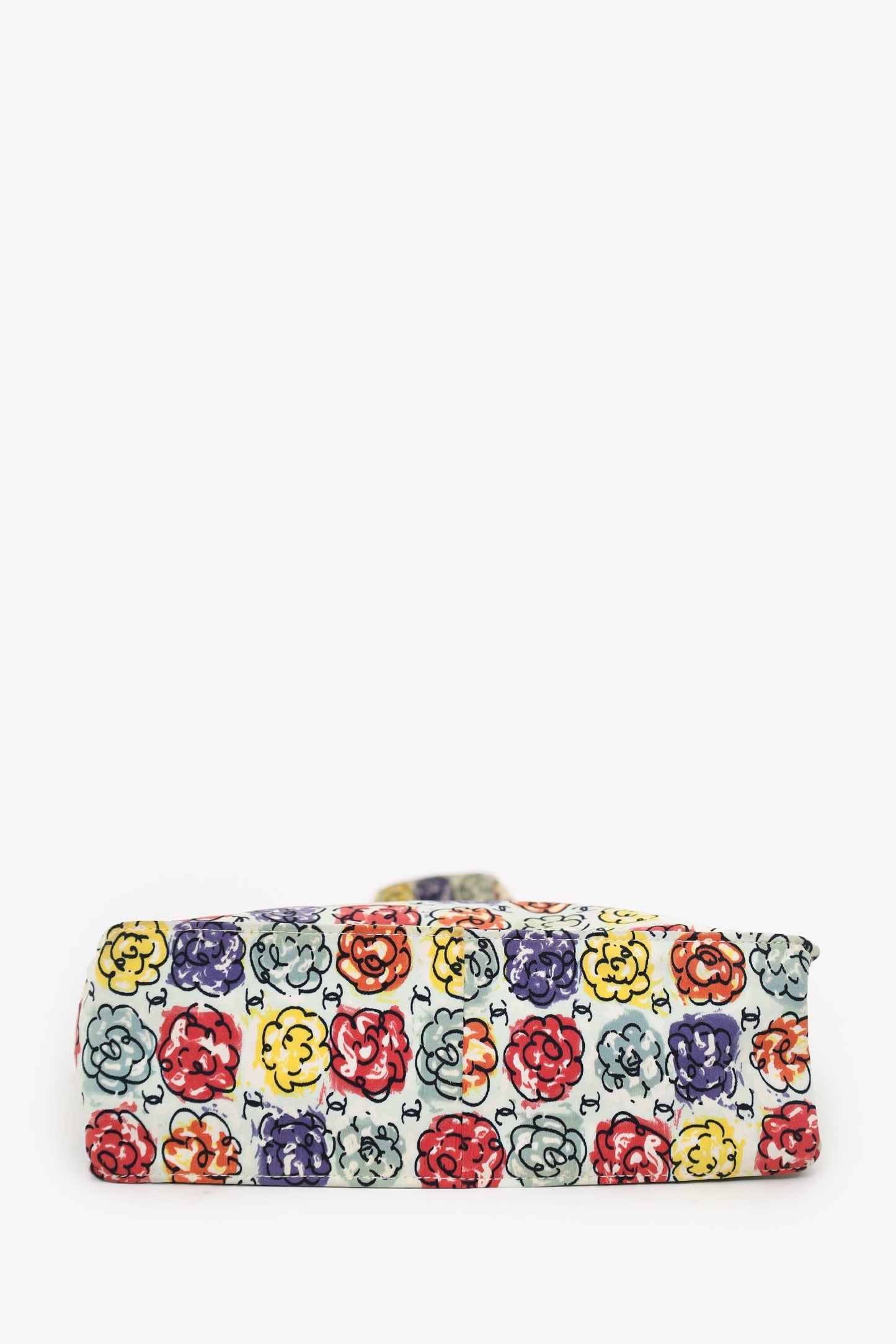 Chanel™ White/Multicolour Floral Print CC Mini Tote