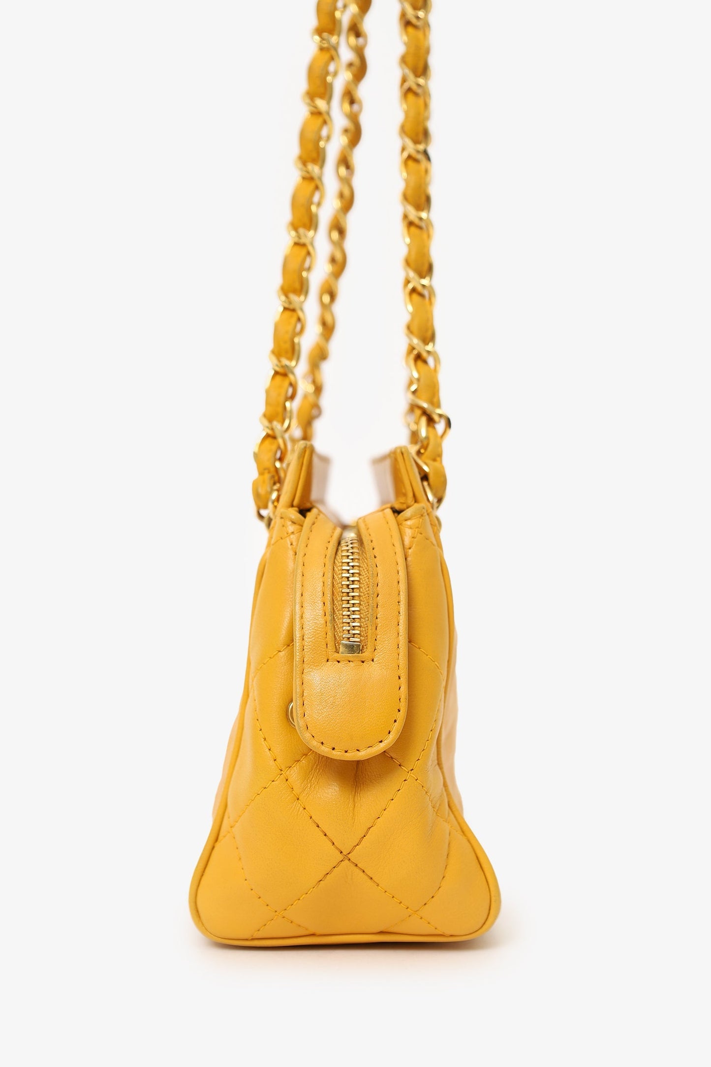 Chanel™ 1994-96 Yellow Quilted Lambskin Mini Square Bag