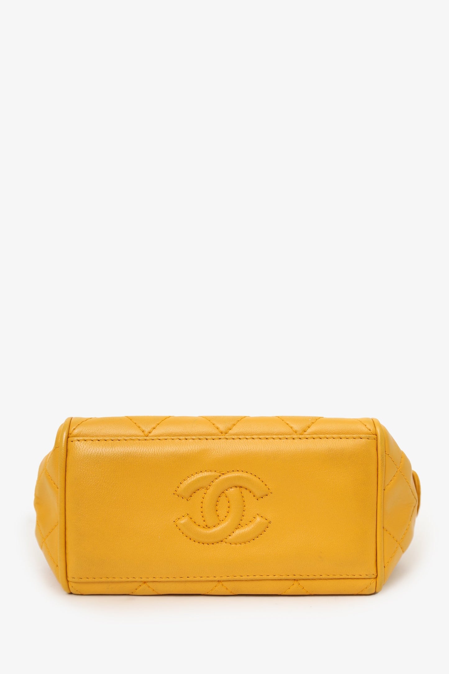 Chanel™ 1994-96 Yellow Quilted Lambskin Mini Square Bag