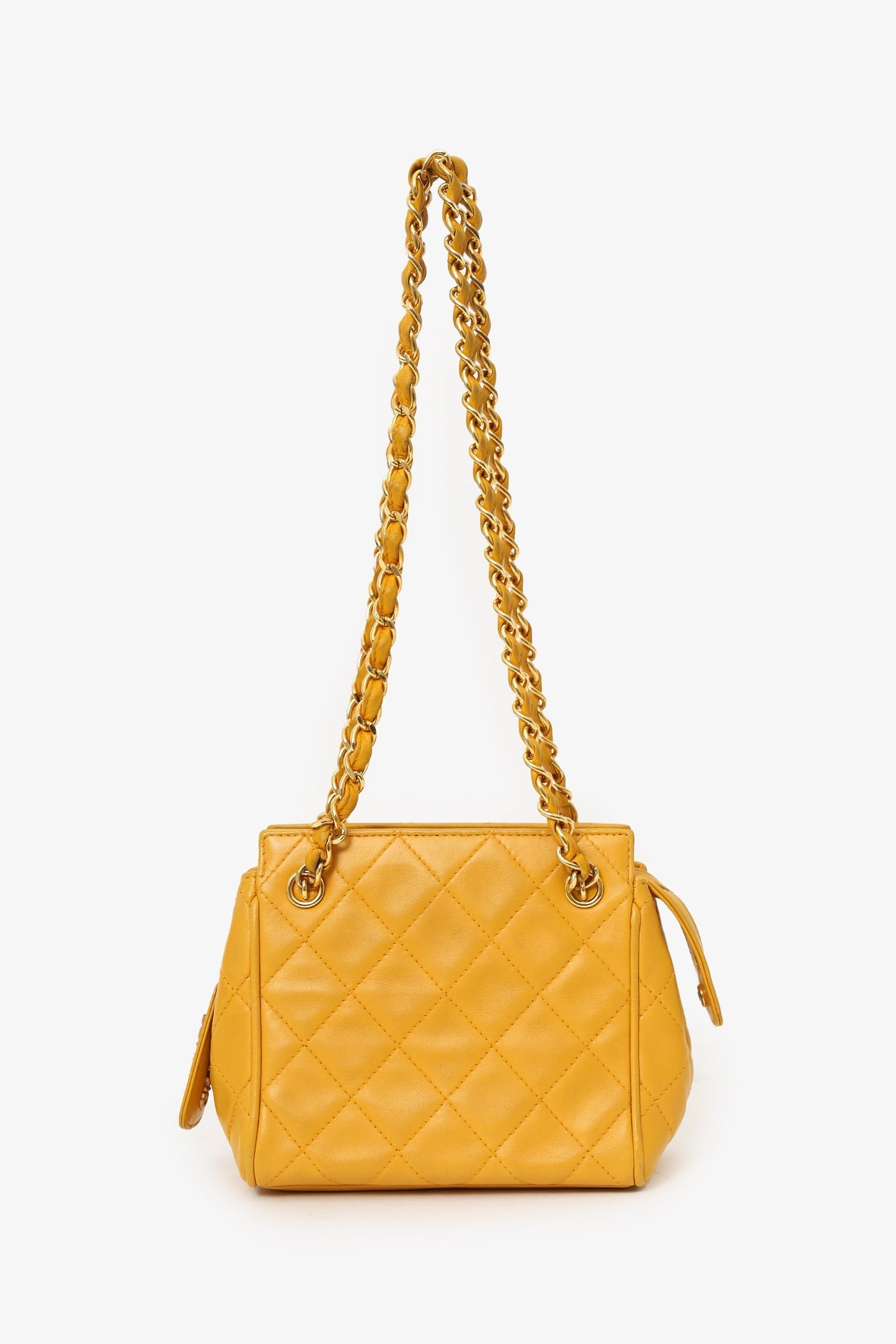 Chanel™ 1994-96 Yellow Quilted Lambskin Mini Square Bag
