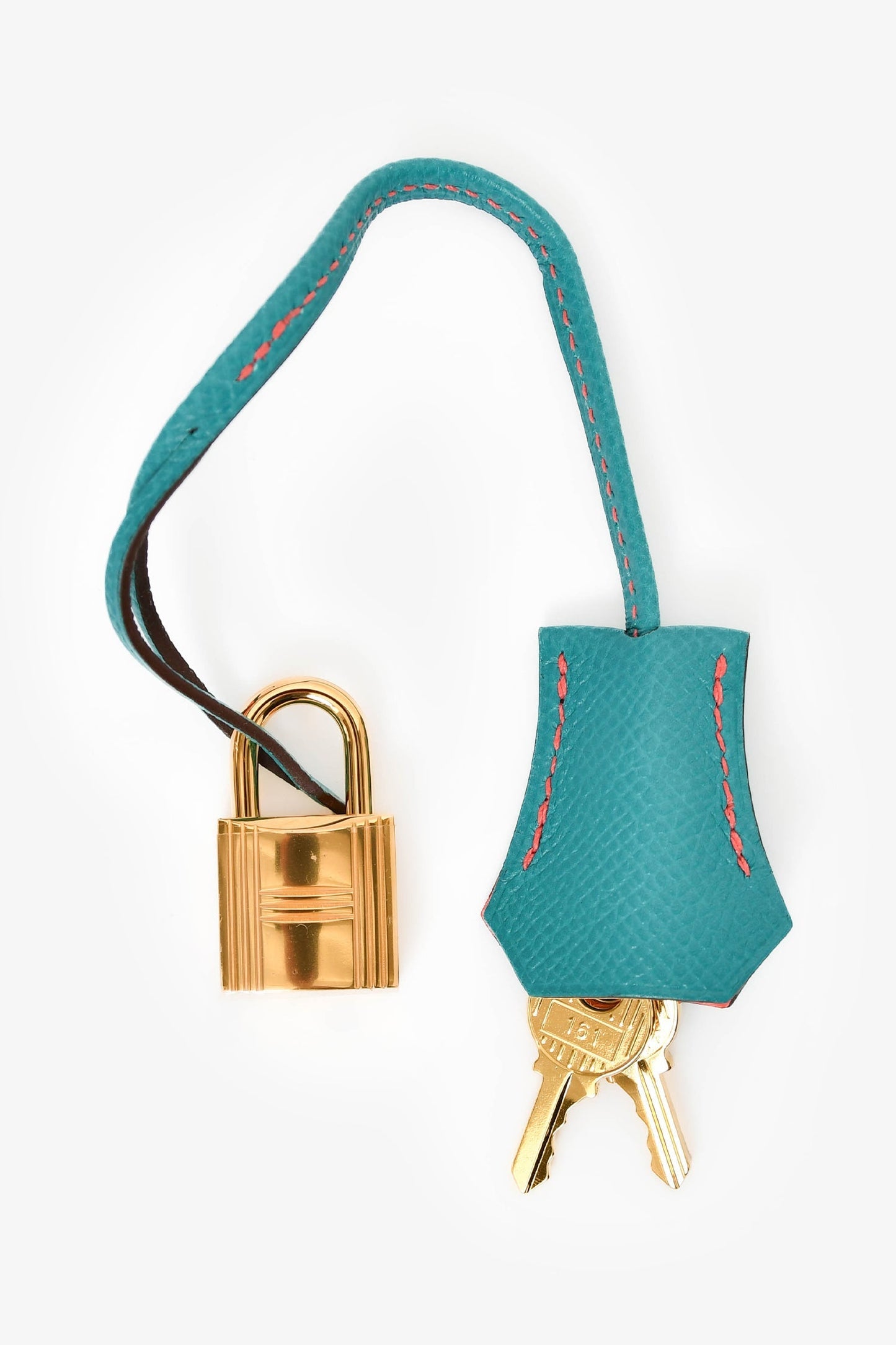 Hermès 2017 Special Order Coral/Teal Bi-Colour Epsom Leather Kelly Sellier 32