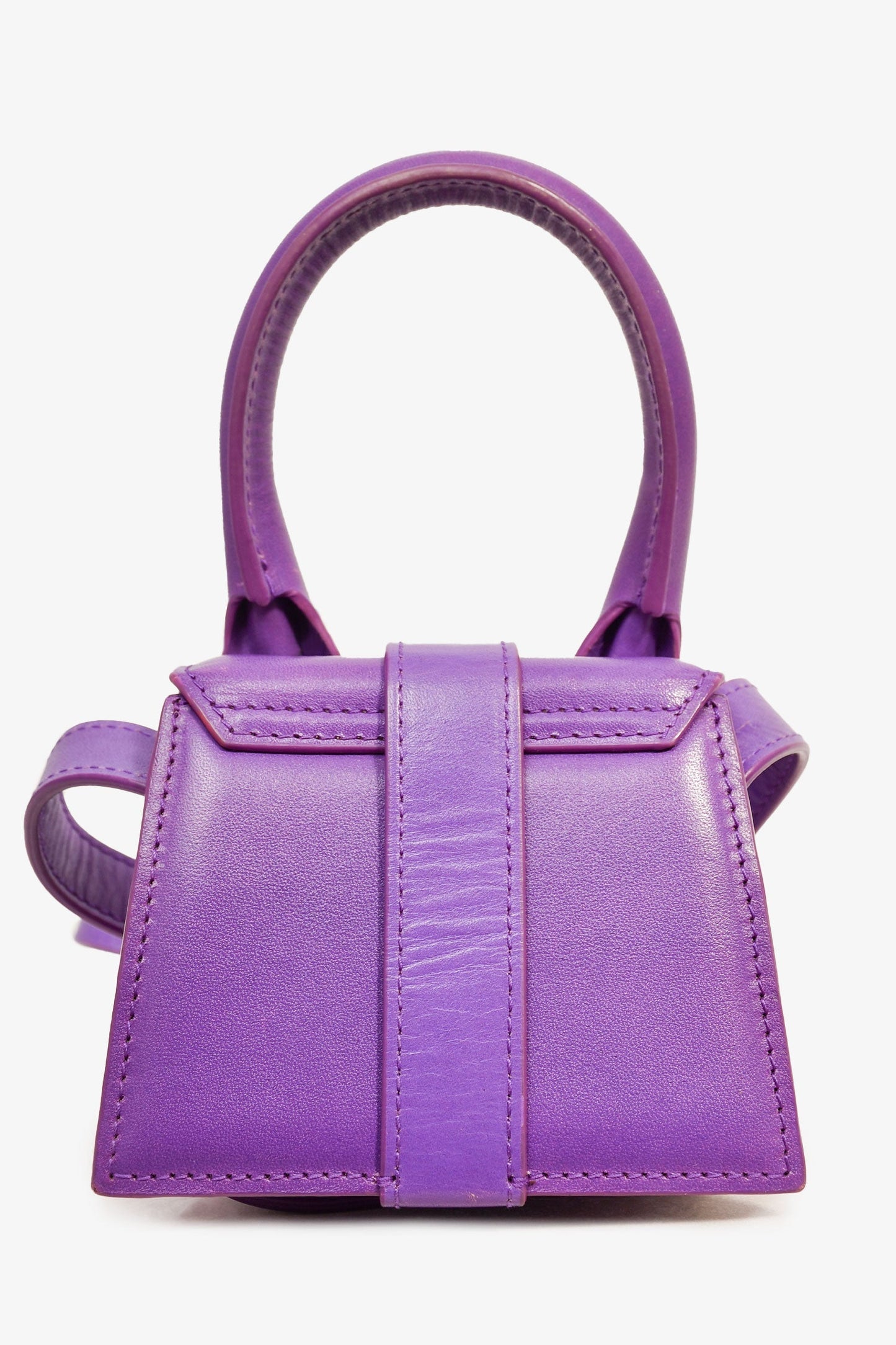 Jacquemus Purple Leather Le Chiquito Montagne Mini Top Handle