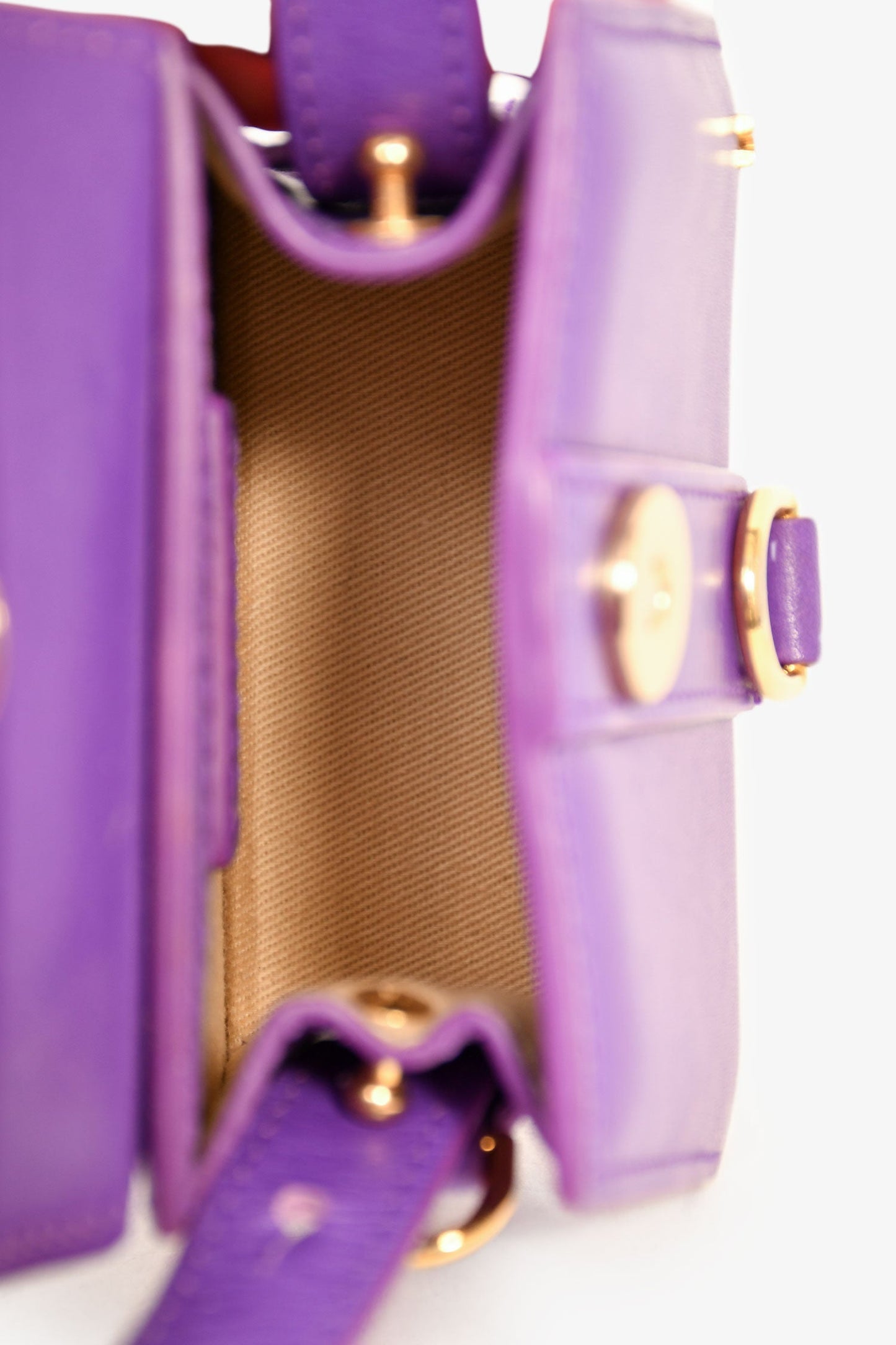 Jacquemus Purple Leather Le Chiquito Montagne Mini Top Handle