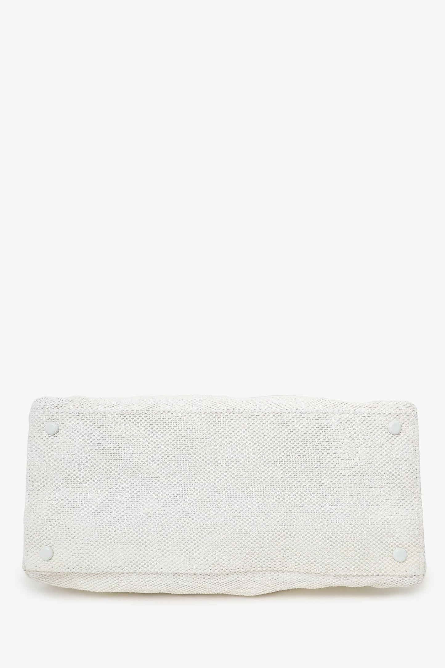Chanel™ 2000-02 White Raffia Chain Beach Tote With Pouches