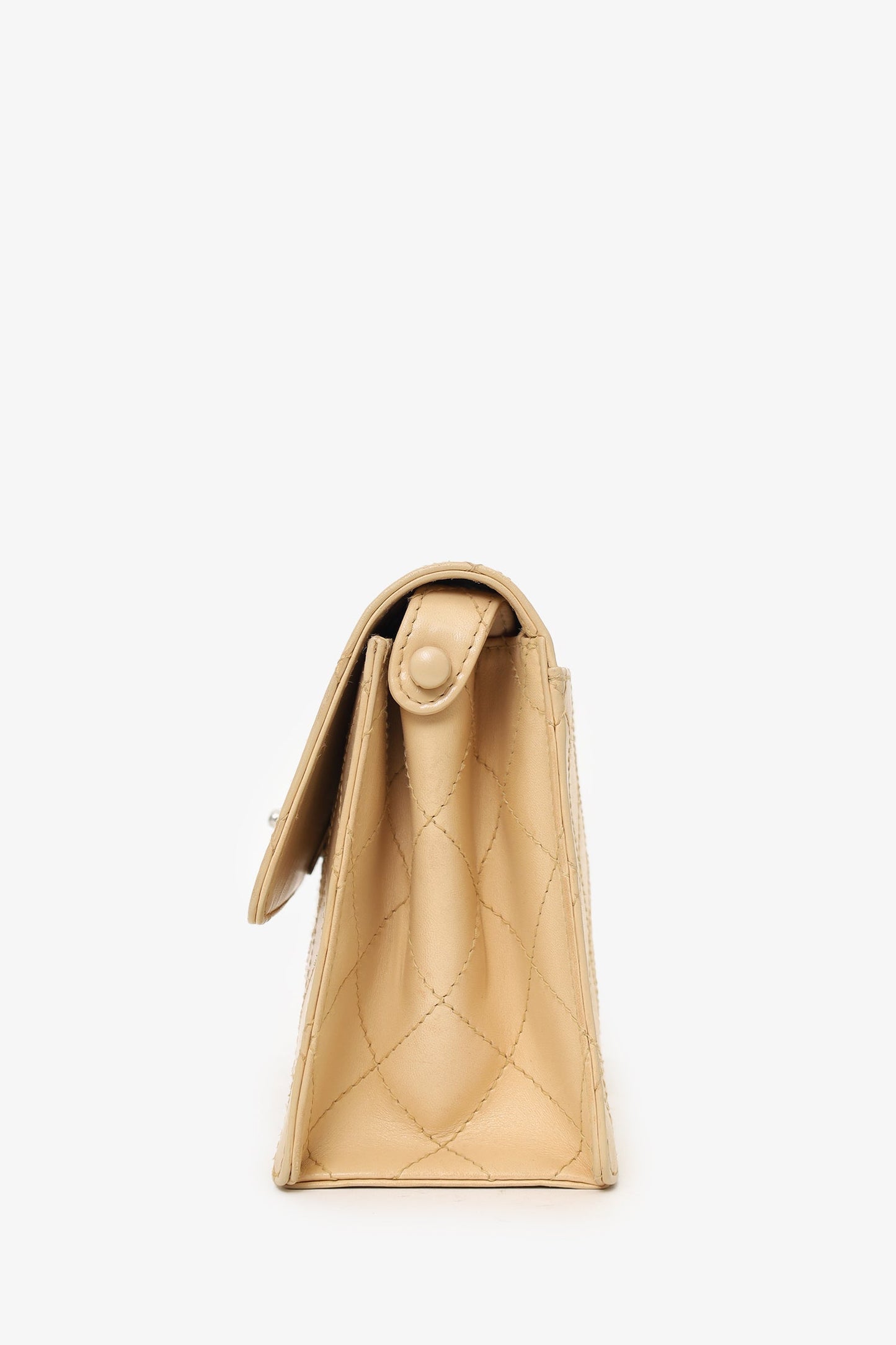 Chanel™ Beige Quilted CC Shoulder Bag