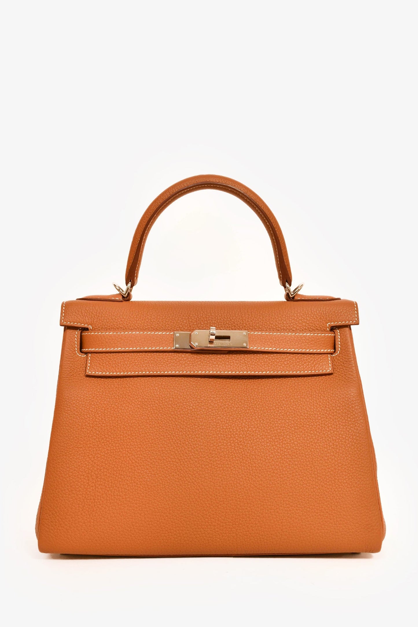 Hermès 2021 Gold Togo Leather Retourne Kelly 28 with Strap