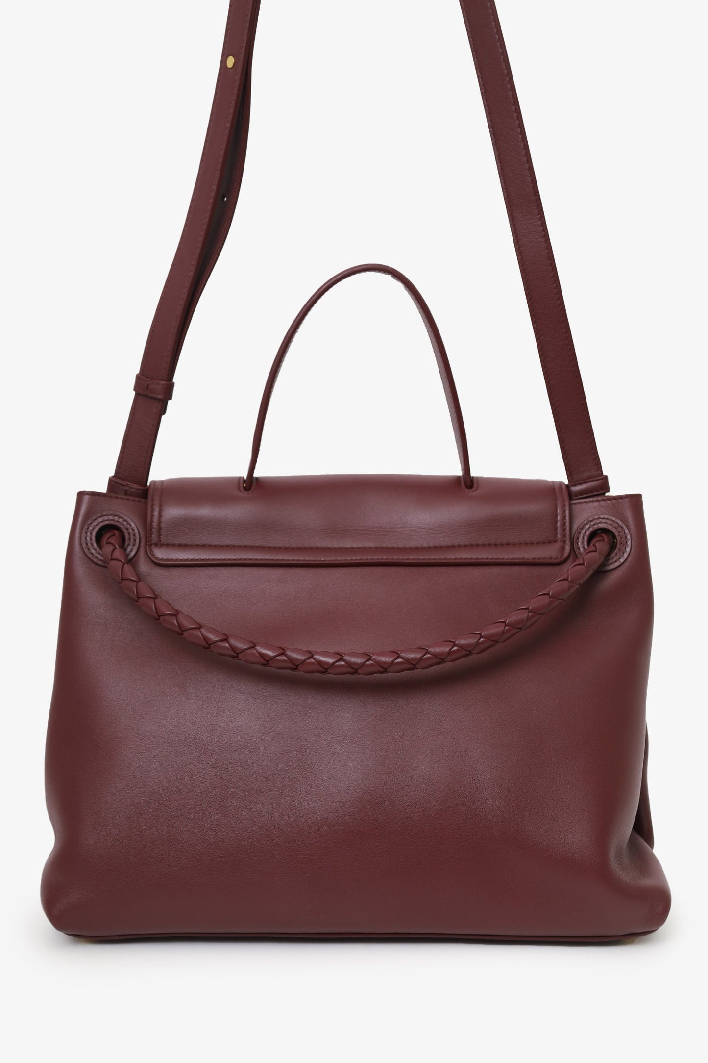 Bottega Veneta Burgundy Leather Ciao Ciao Satchel