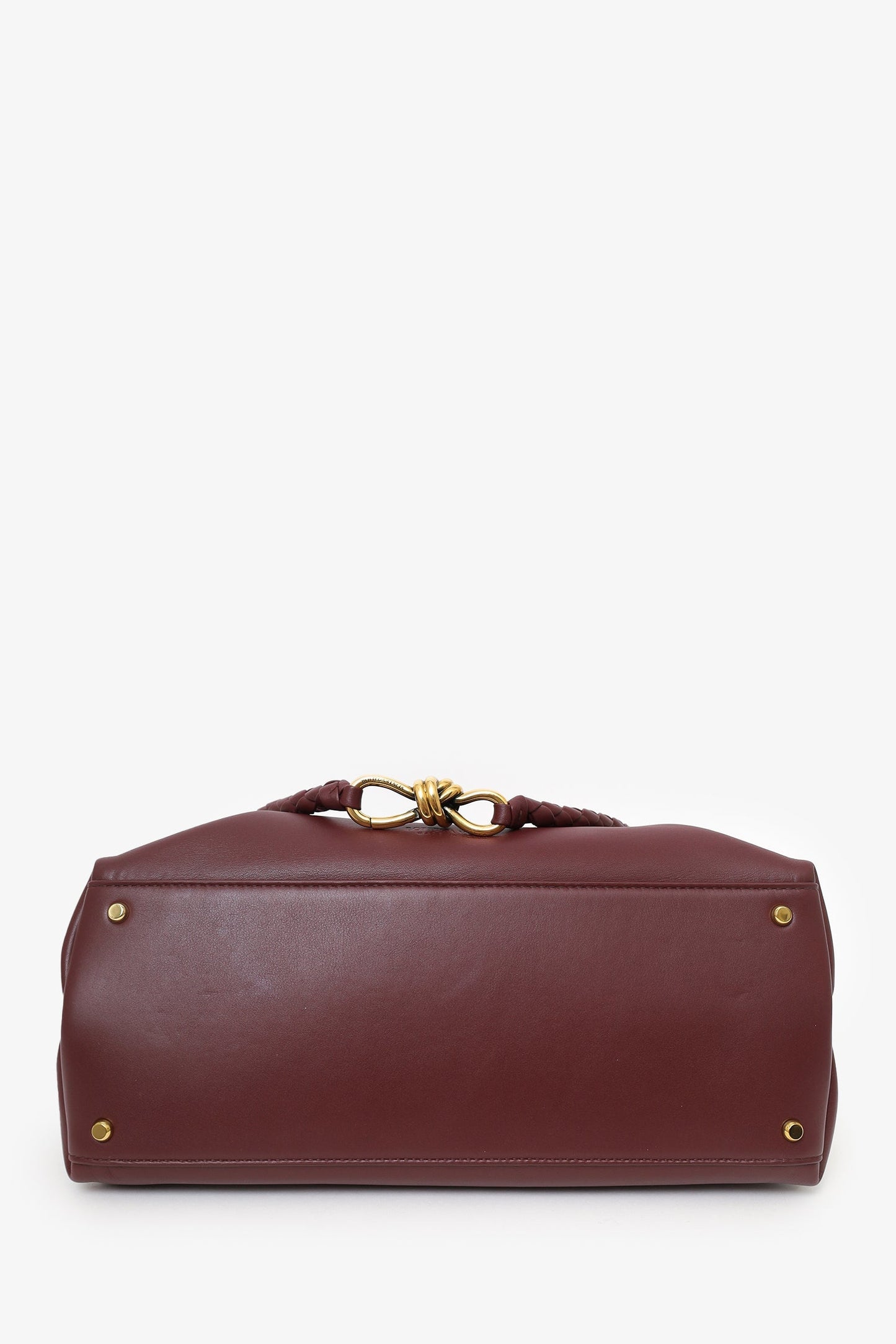 Bottega Veneta Burgundy Leather Ciao Ciao Satchel