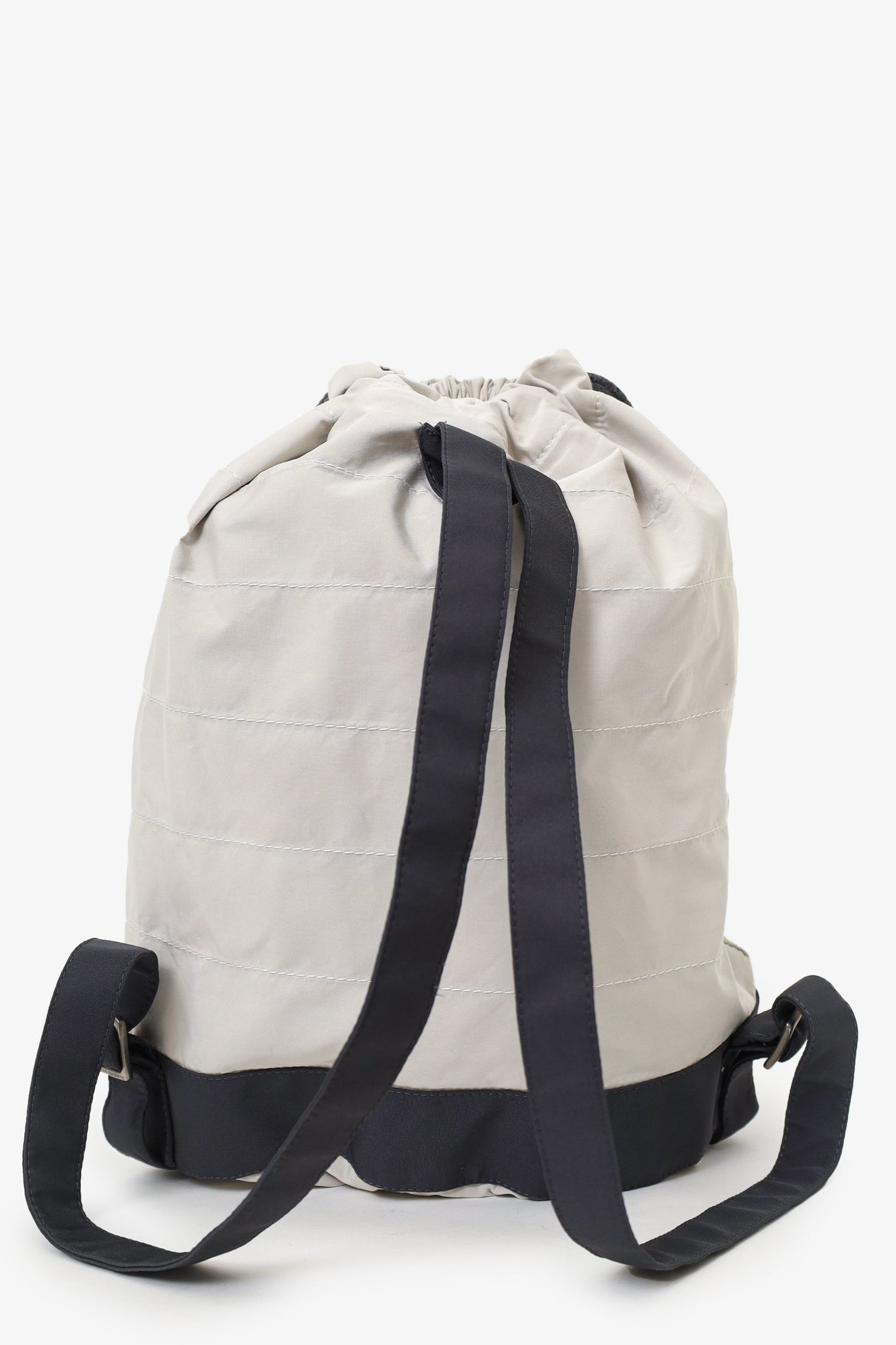 Brunello Cucinelli Grey Nylon Drawstring Backpack