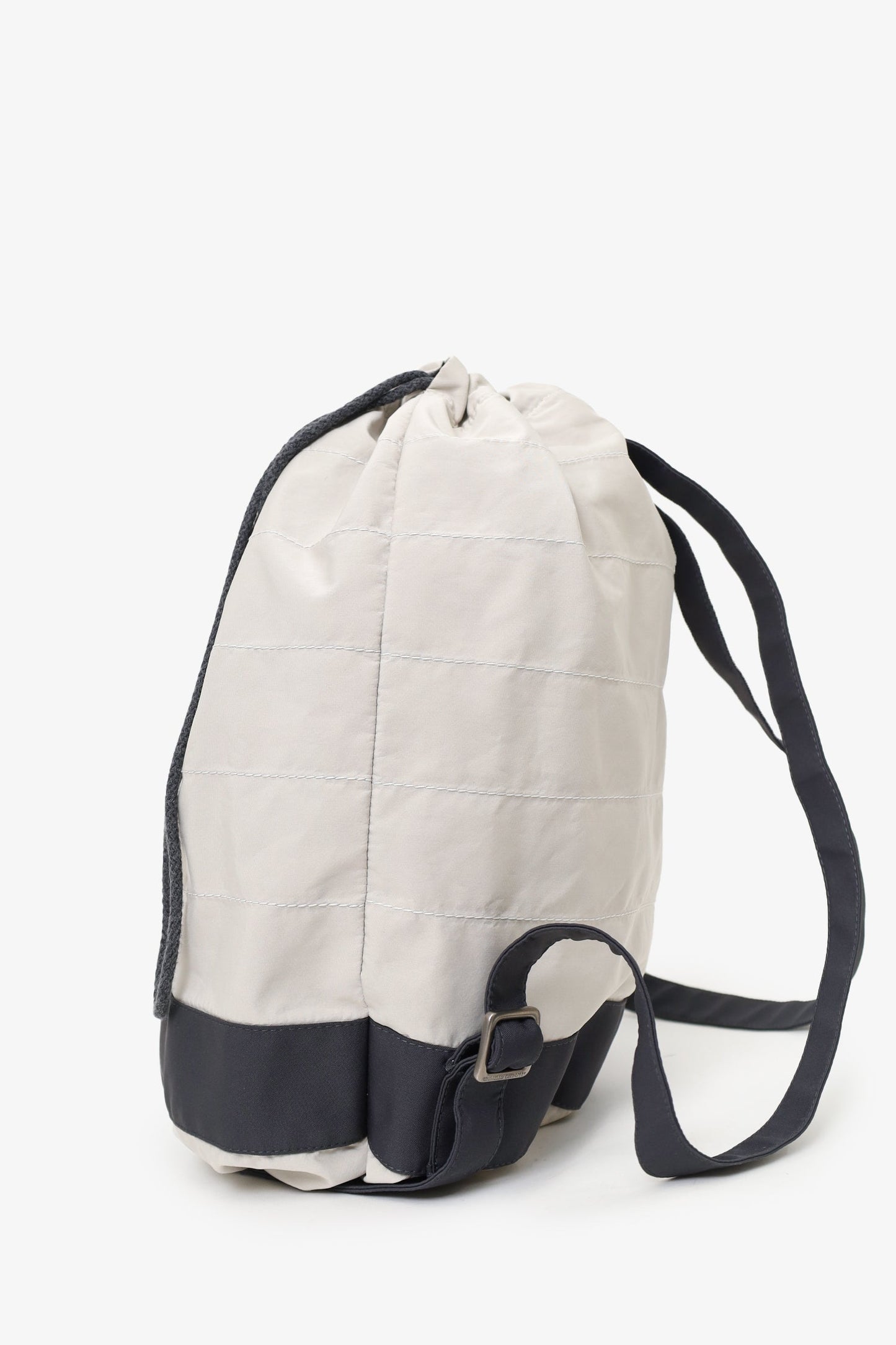 Brunello Cucinelli Grey Nylon Drawstring Backpack