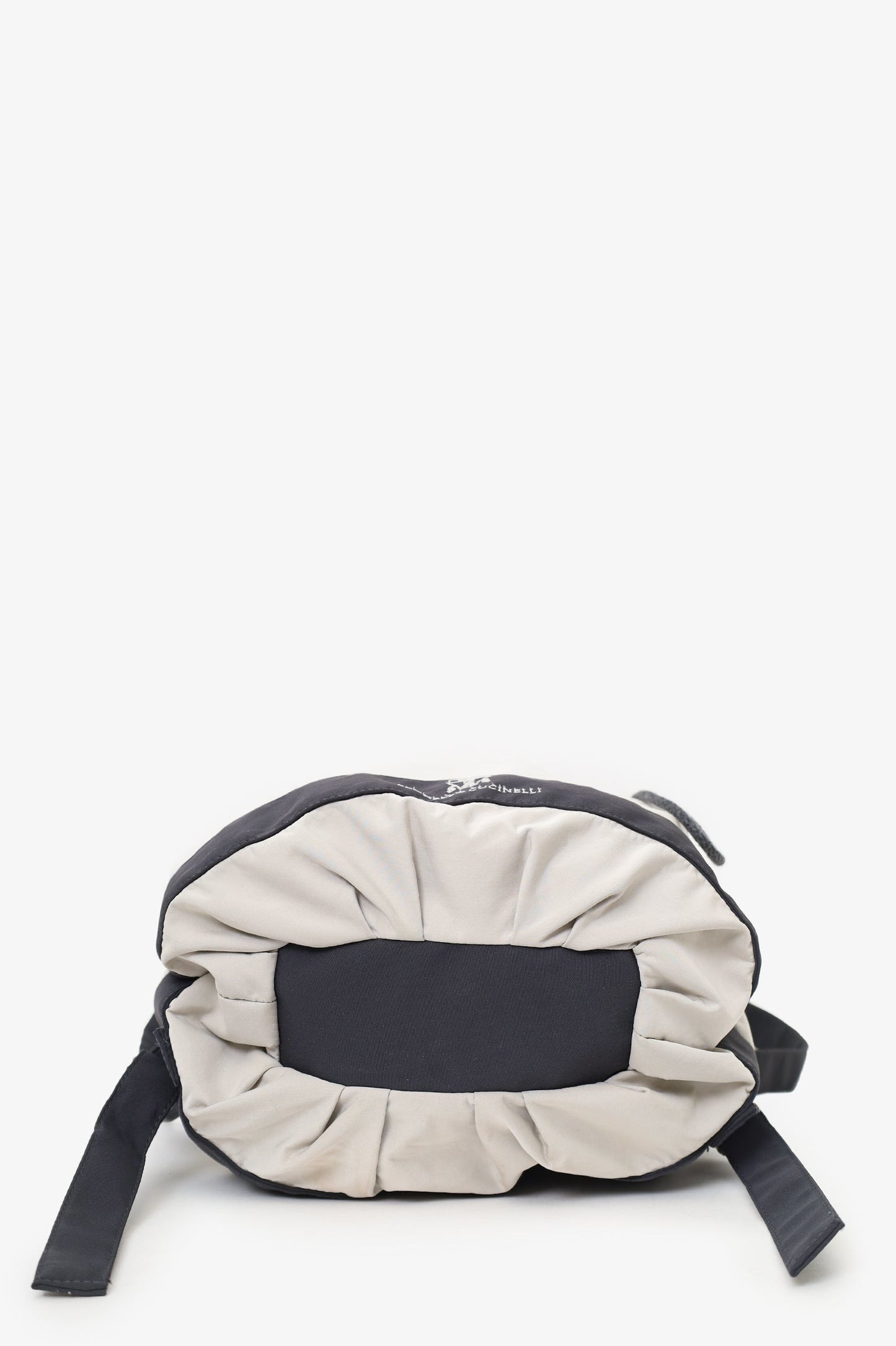 Brunello Cucinelli Grey Nylon Drawstring Backpack