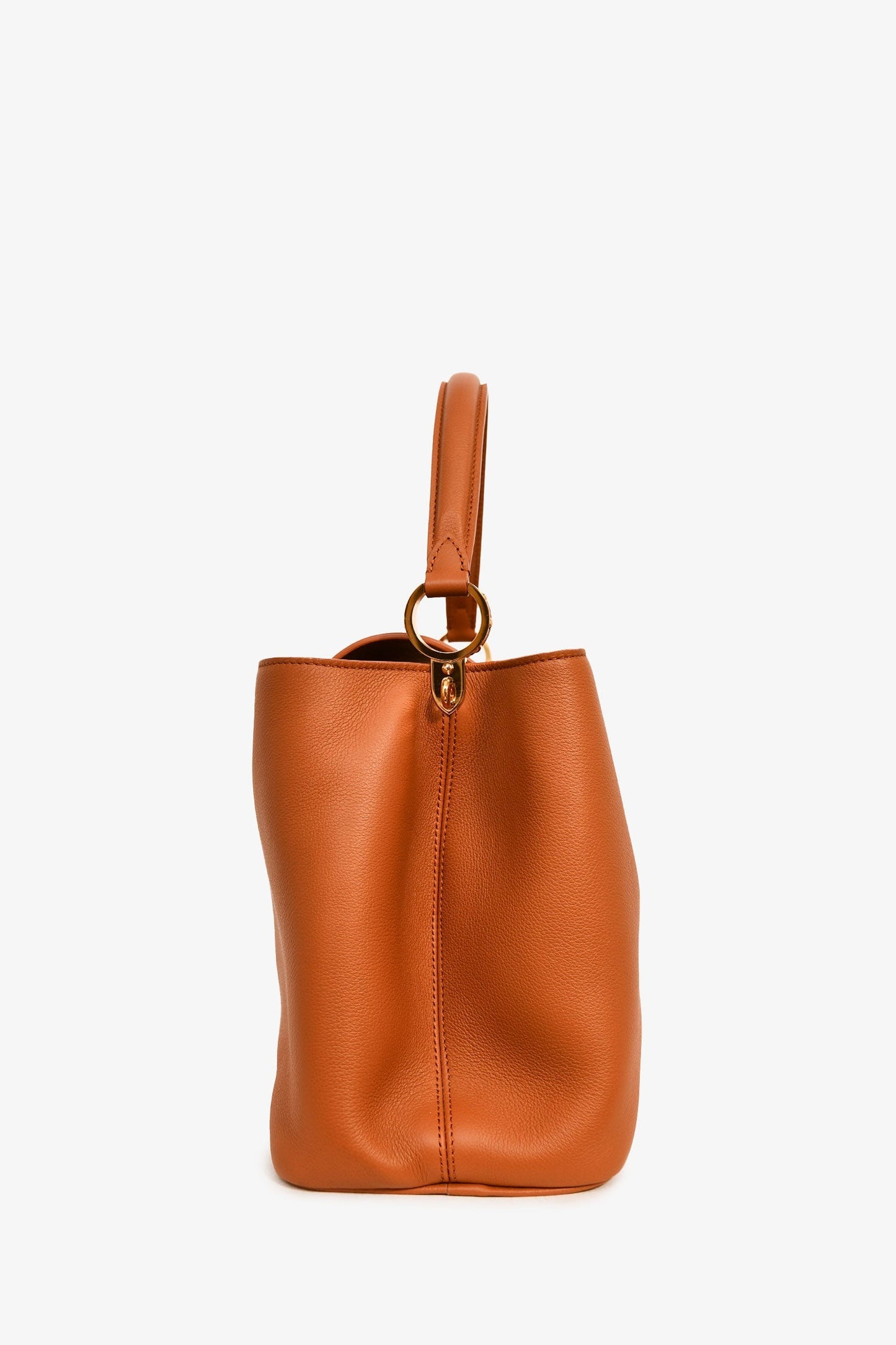 Louis Vuitton Brown Smooth Leather Souple Capucines GM with Strap