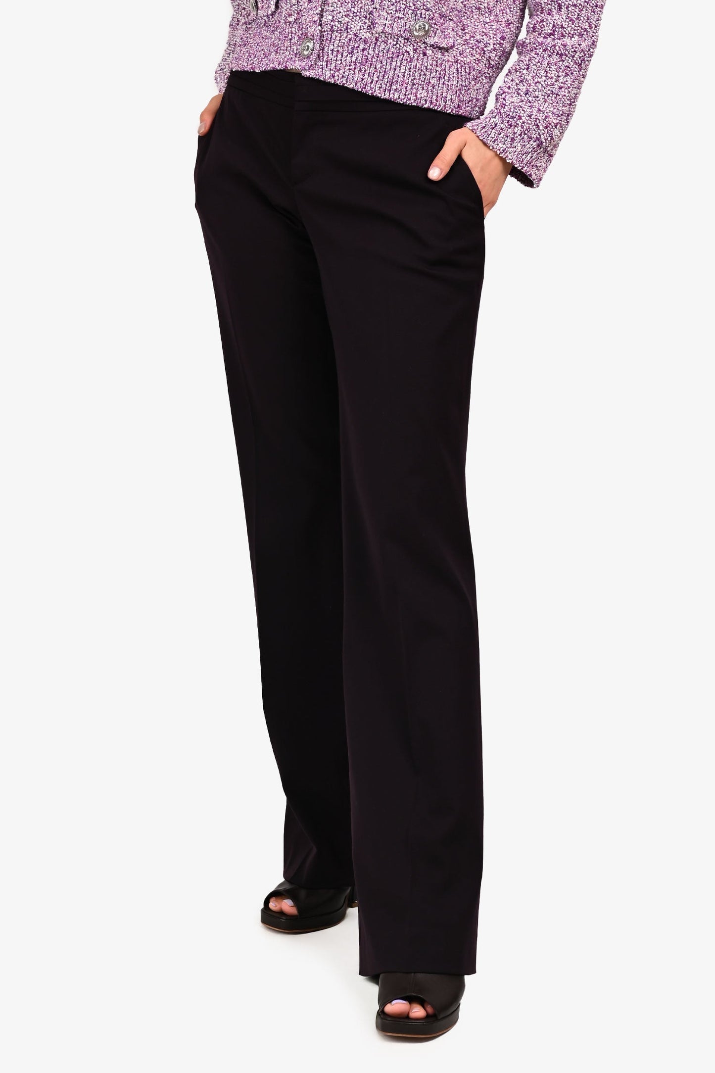 Gucci Maroon Wool Logo Pants Size 42