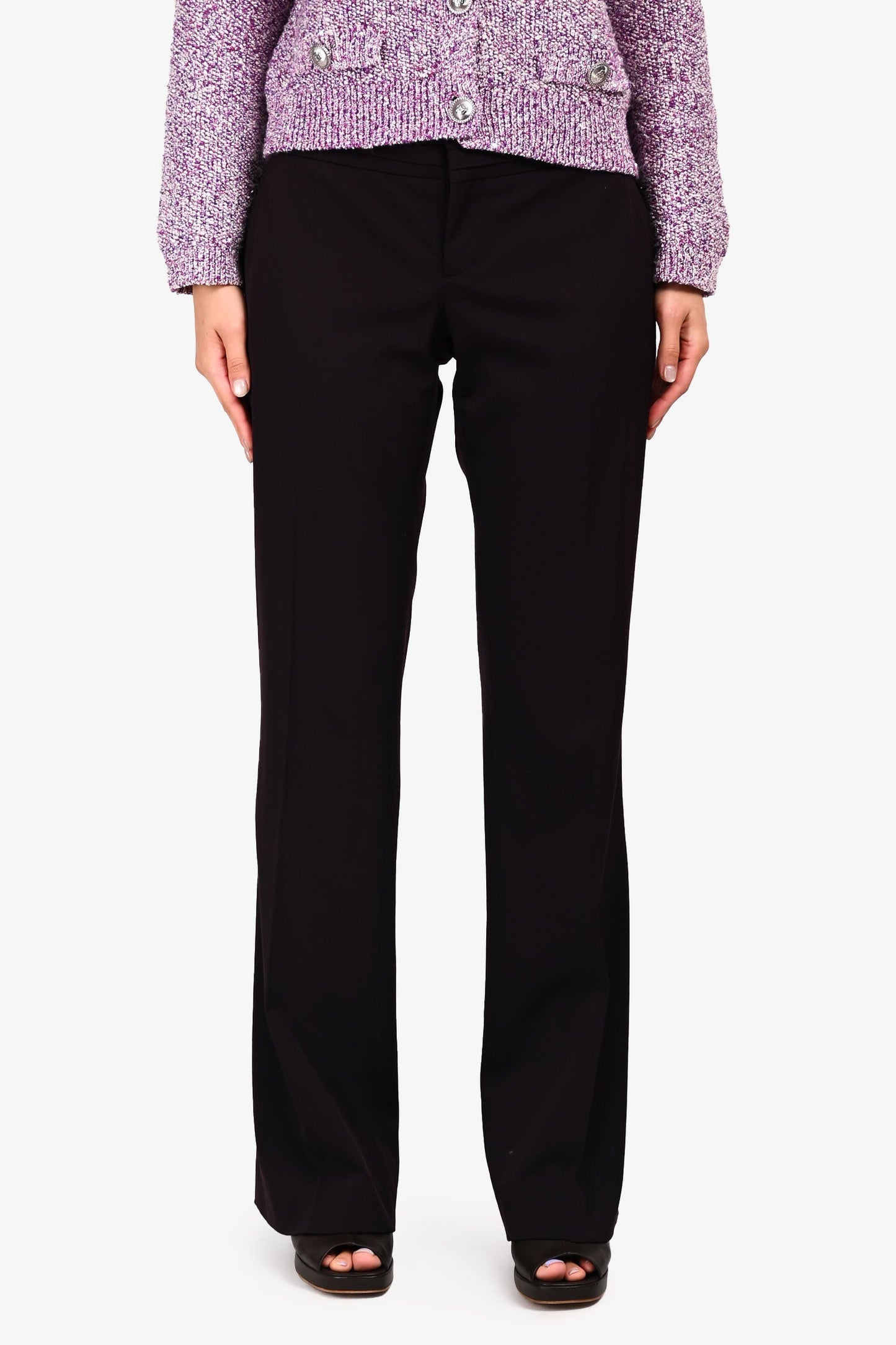 Gucci Maroon Wool Logo Pants Size 42
