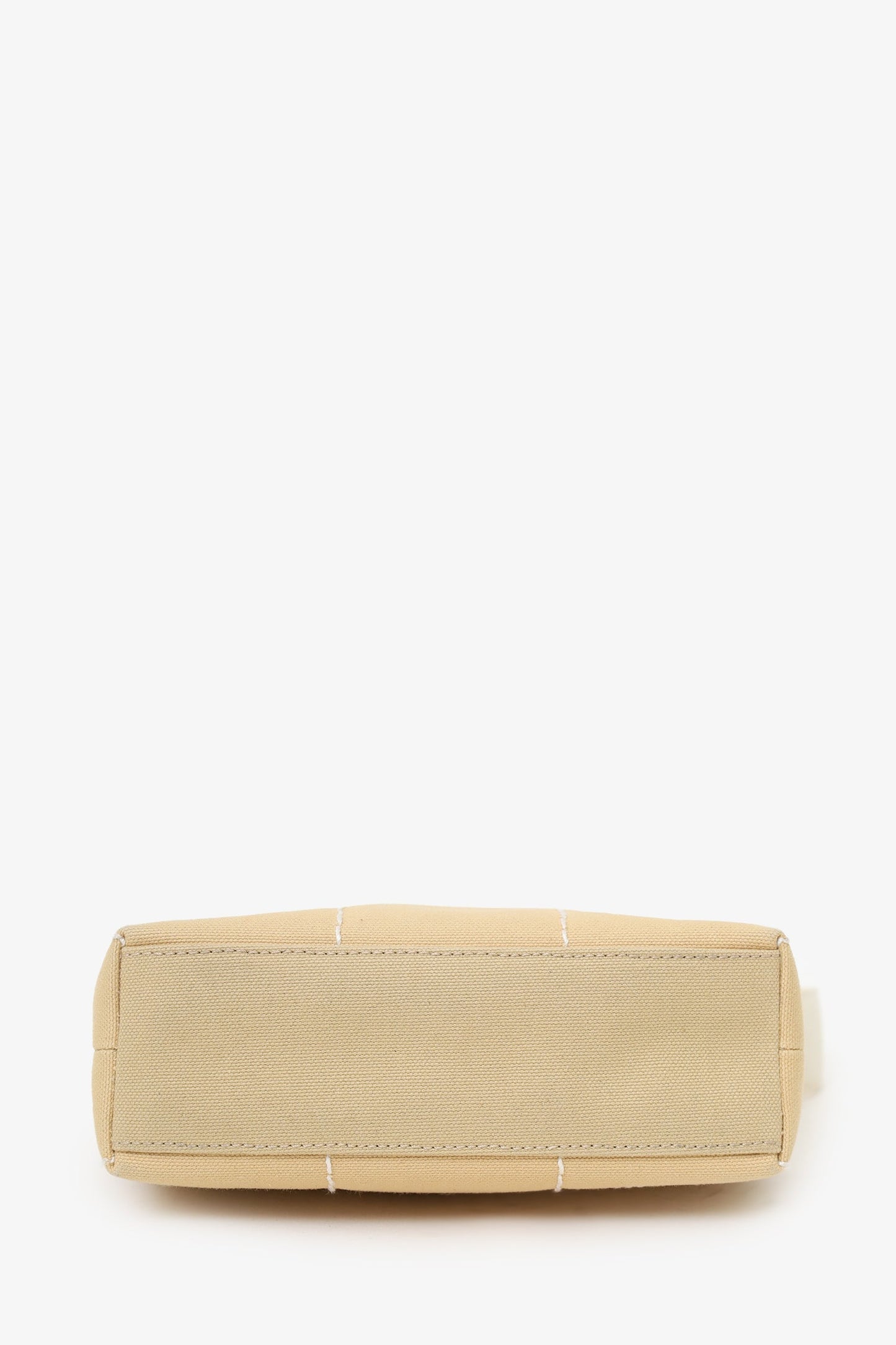 Chanel™ 2003-04 Beige Canvas Chocolate Bar Mini Pochette