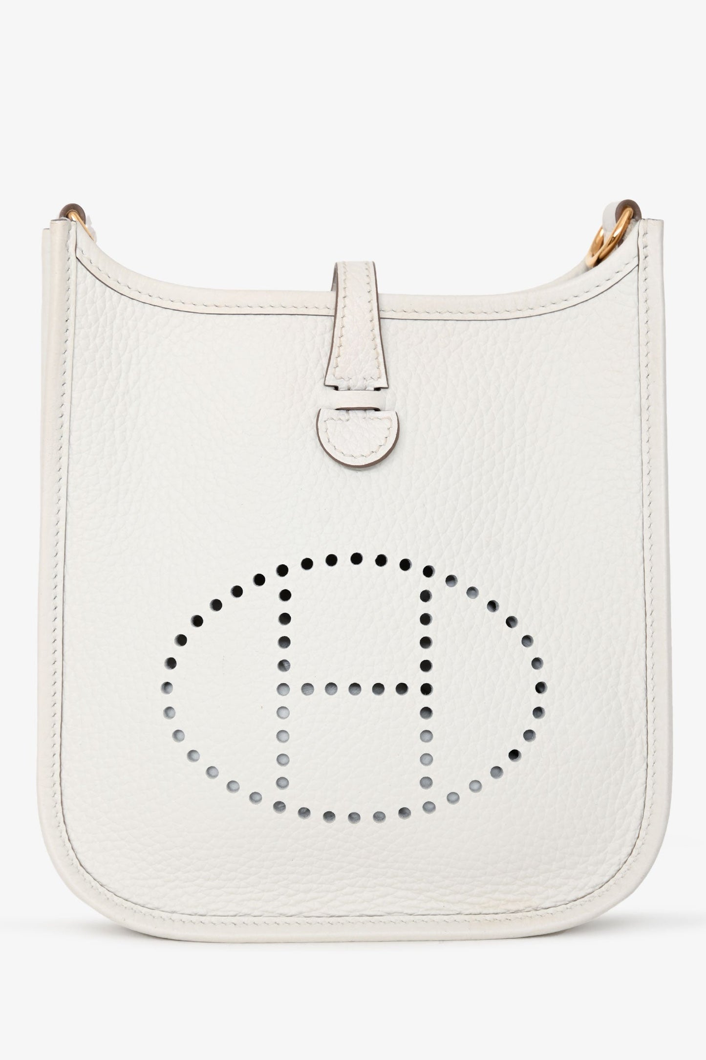 Hermès 2024 Blanc Clemence Leather Evelyne TPM