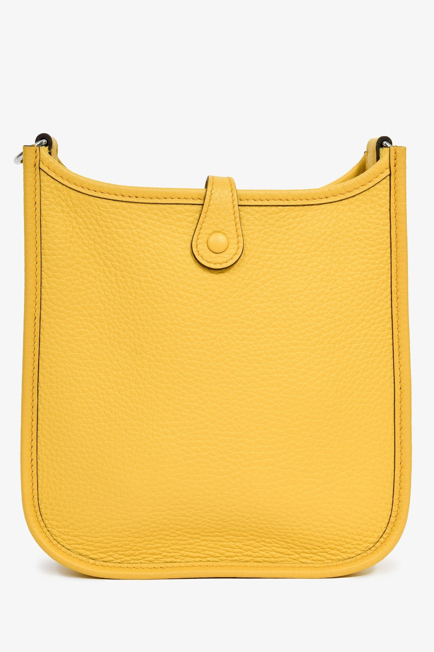 Hermès 2024 Yellow Clemence Leather TPM Evelyne Crossbody