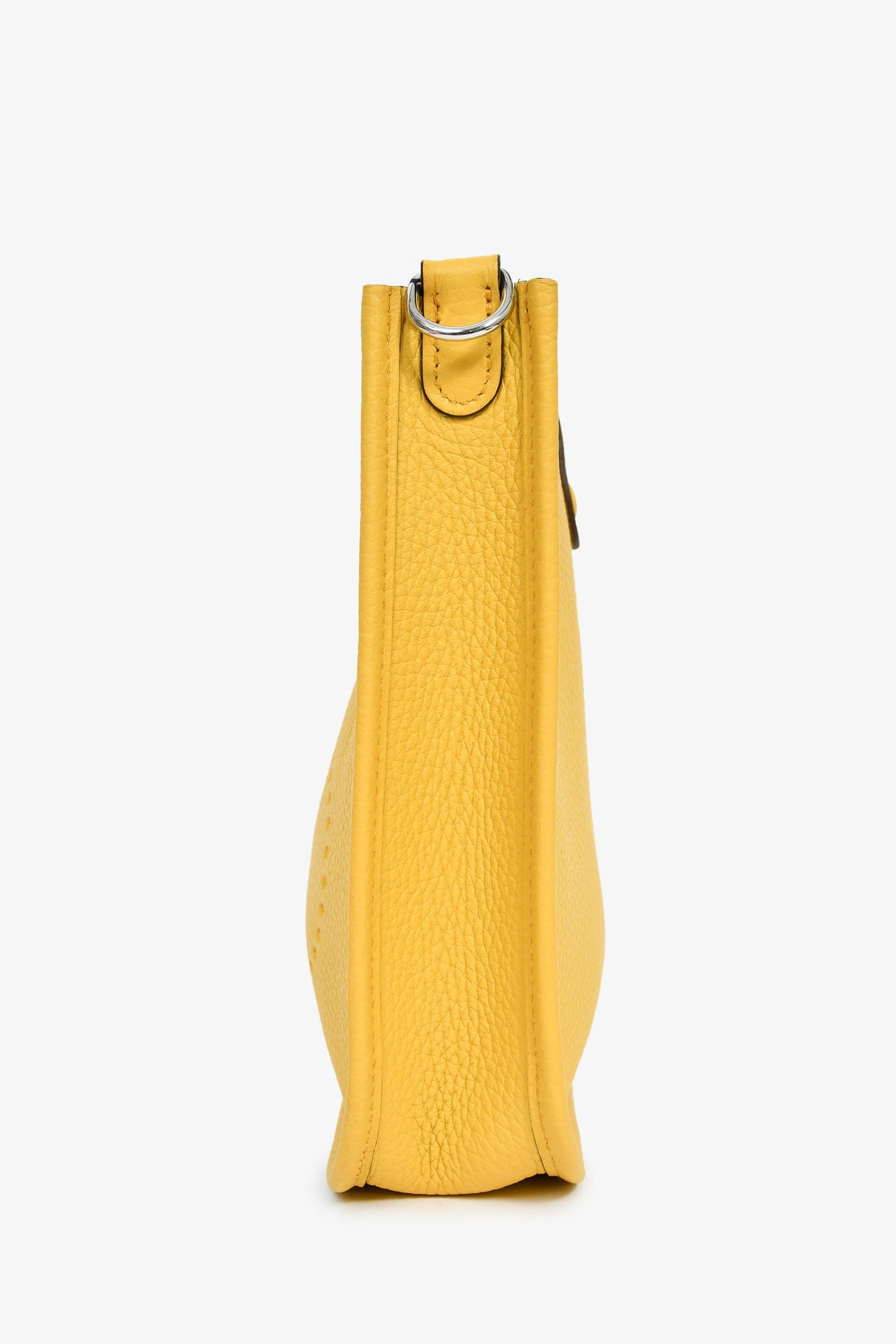 Hermès 2024 Yellow Clemence Leather TPM Evelyne Crossbody