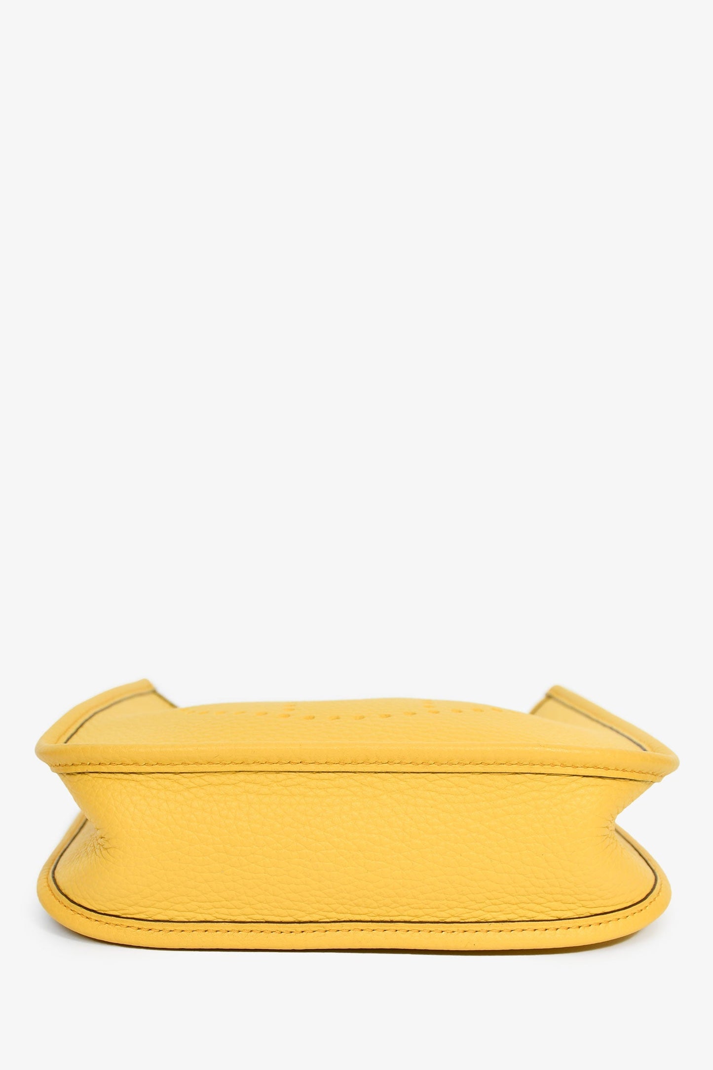 Hermès 2024 Yellow Clemence Leather TPM Evelyne Crossbody