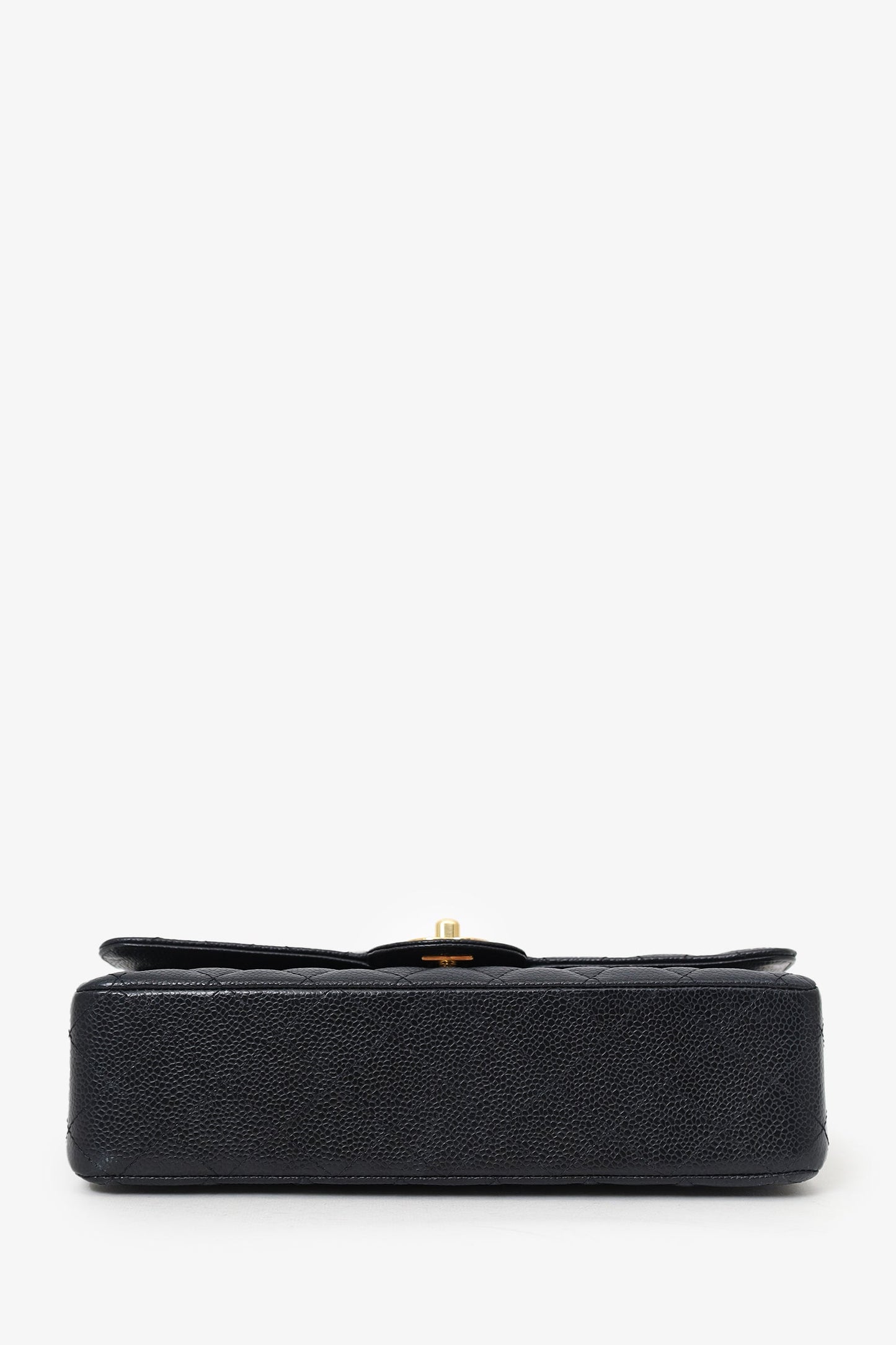 Chanel™ 2011 Black Caviar Leather Medium Double Flap With Gold-Tone Hardware