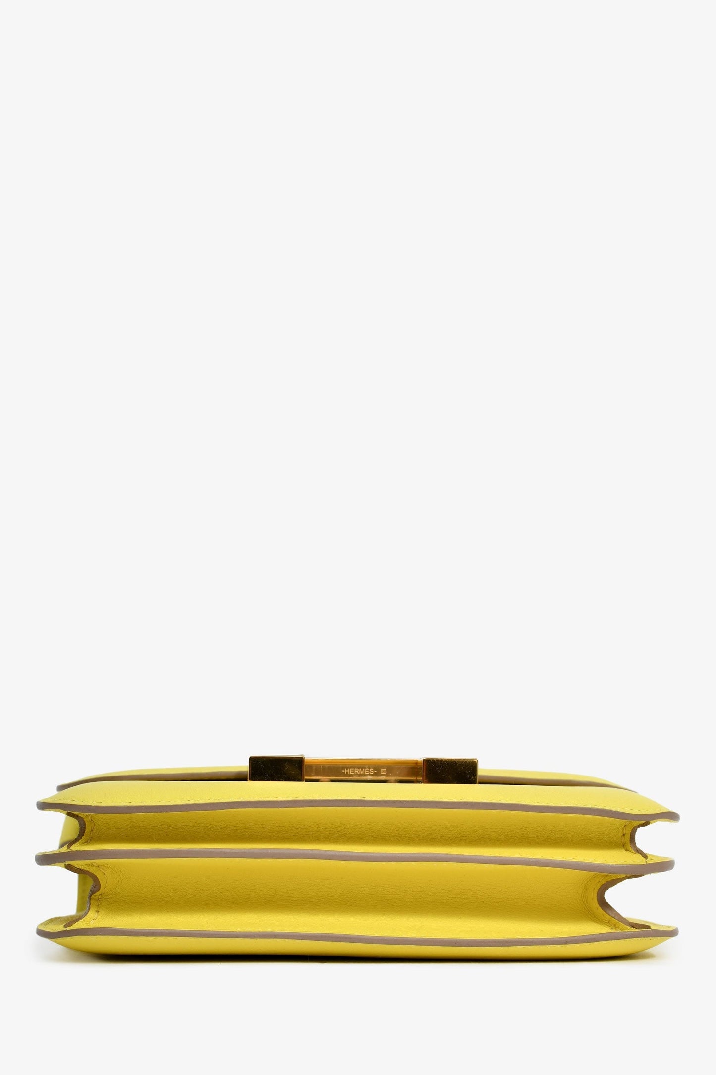 Hermès 2019 Lime Swift Leather Mini Constance 18 GHW