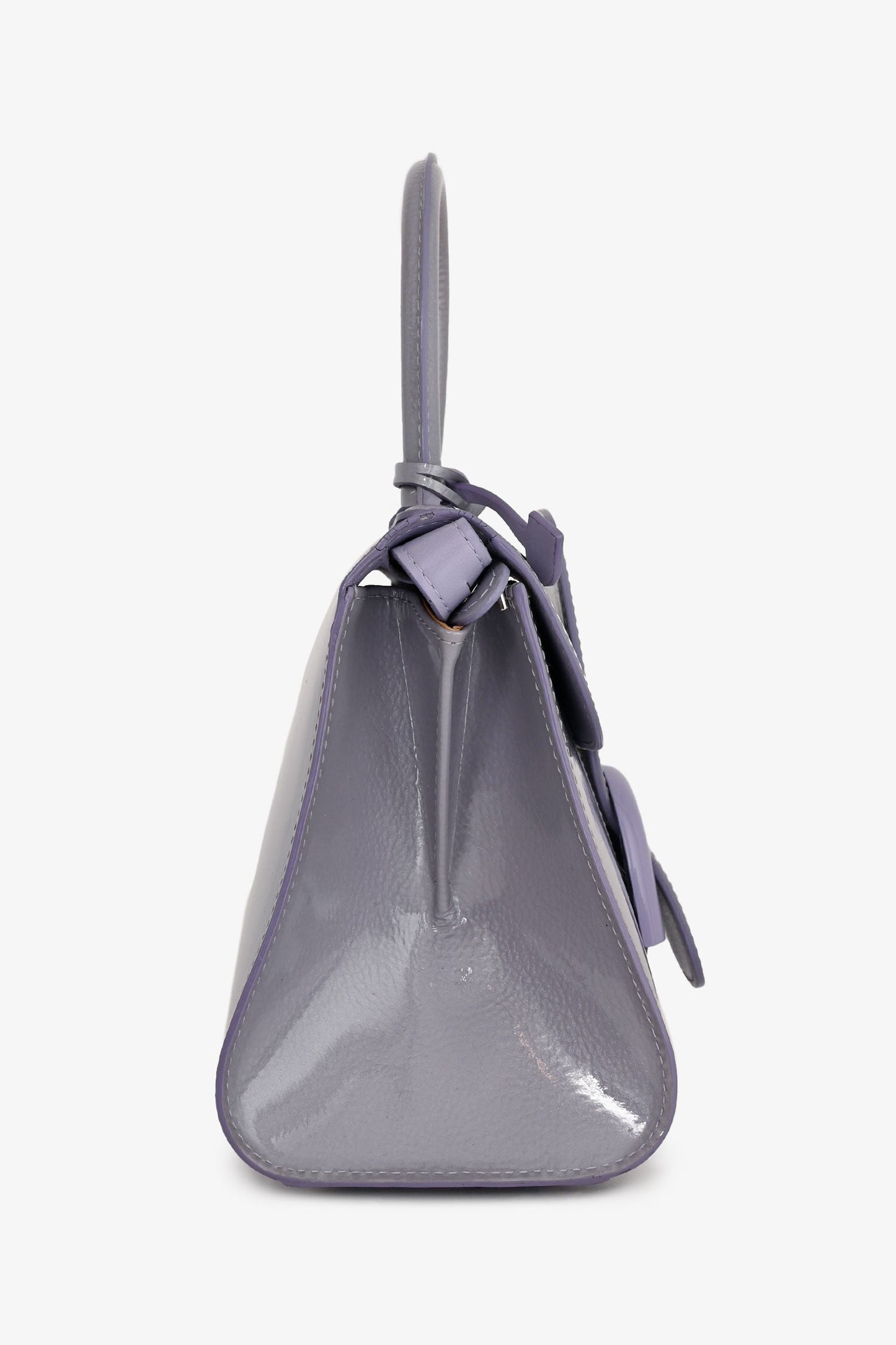 Delvaux Purple Patent Leather Mini Brilliant Bag with Strap