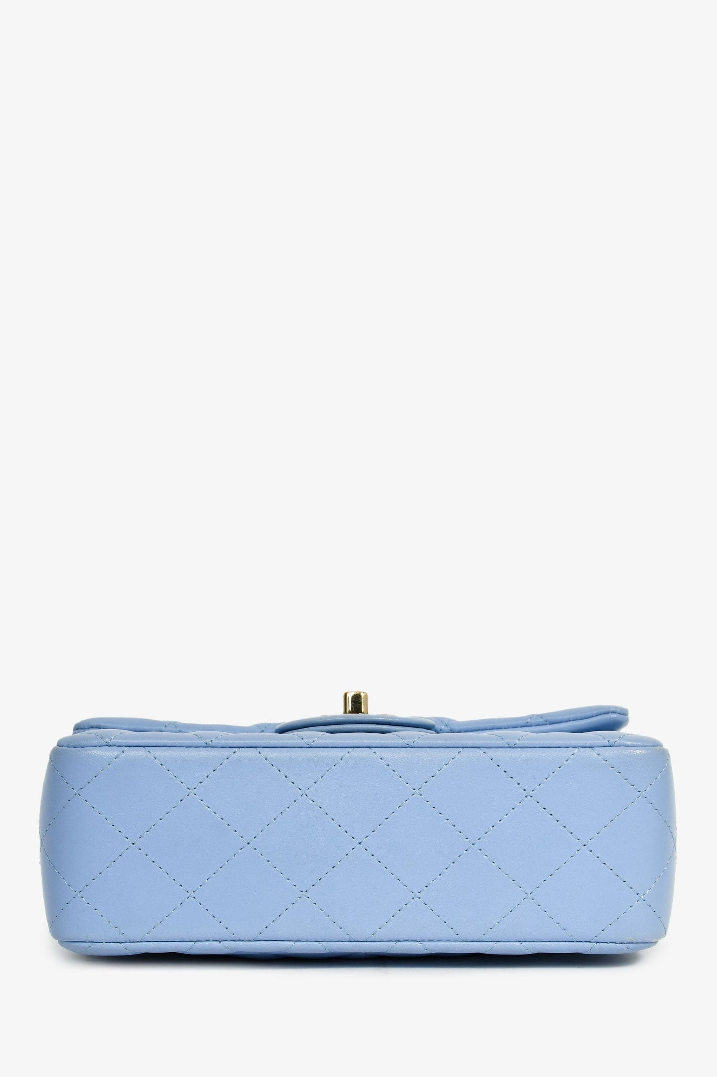 Chanel™ 2020 Sky Blue Lambskin Mini Rectangle Flap Bag