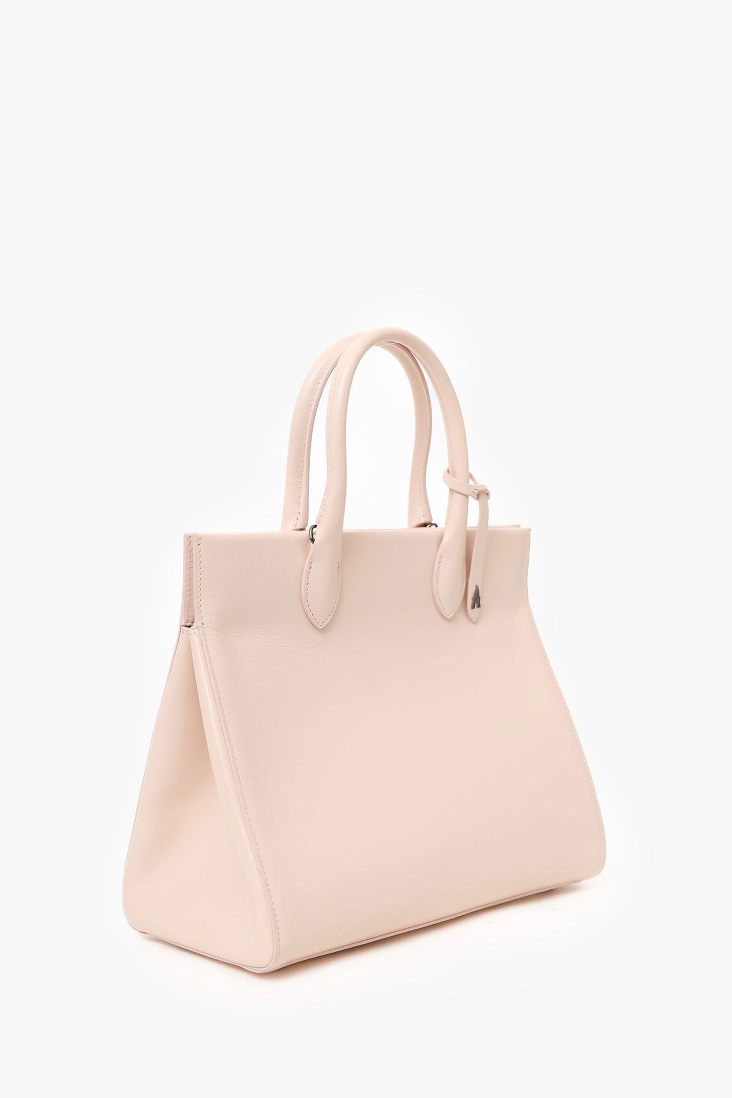 Alaïa Pink Leather Folded Top Handle With Strap