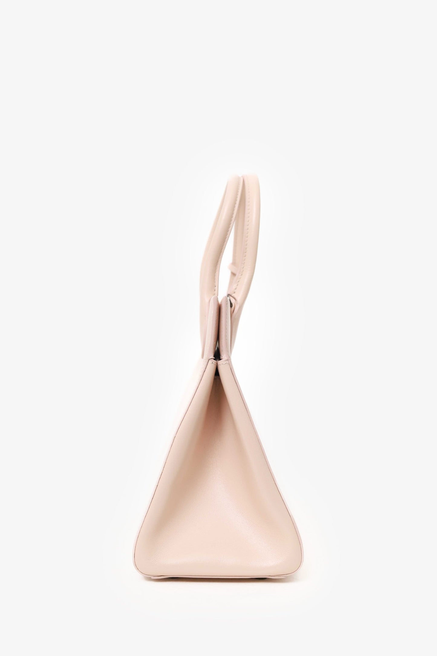 Alaïa Pink Leather Folded Top Handle With Strap